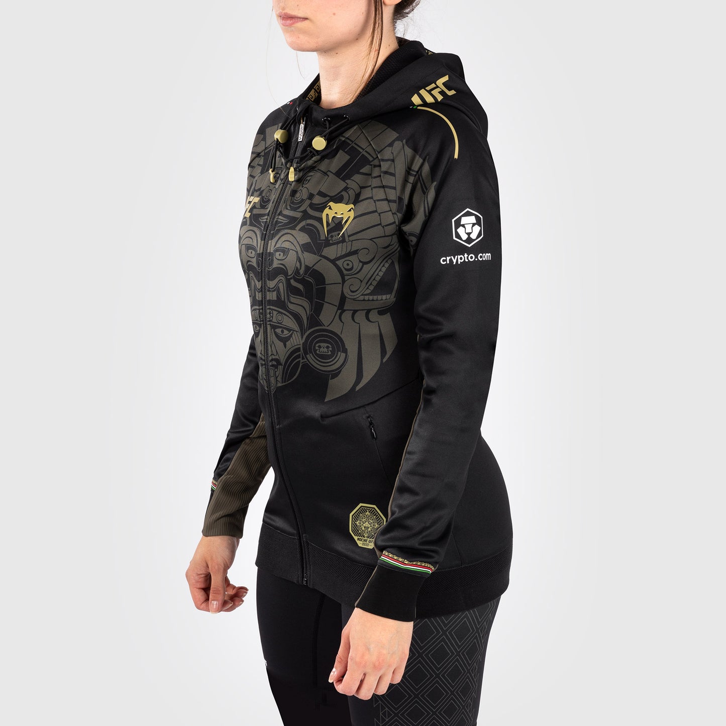 Noche UFC by Venum Authentic Fight Night Sudadera con capucha para mujer - Negro