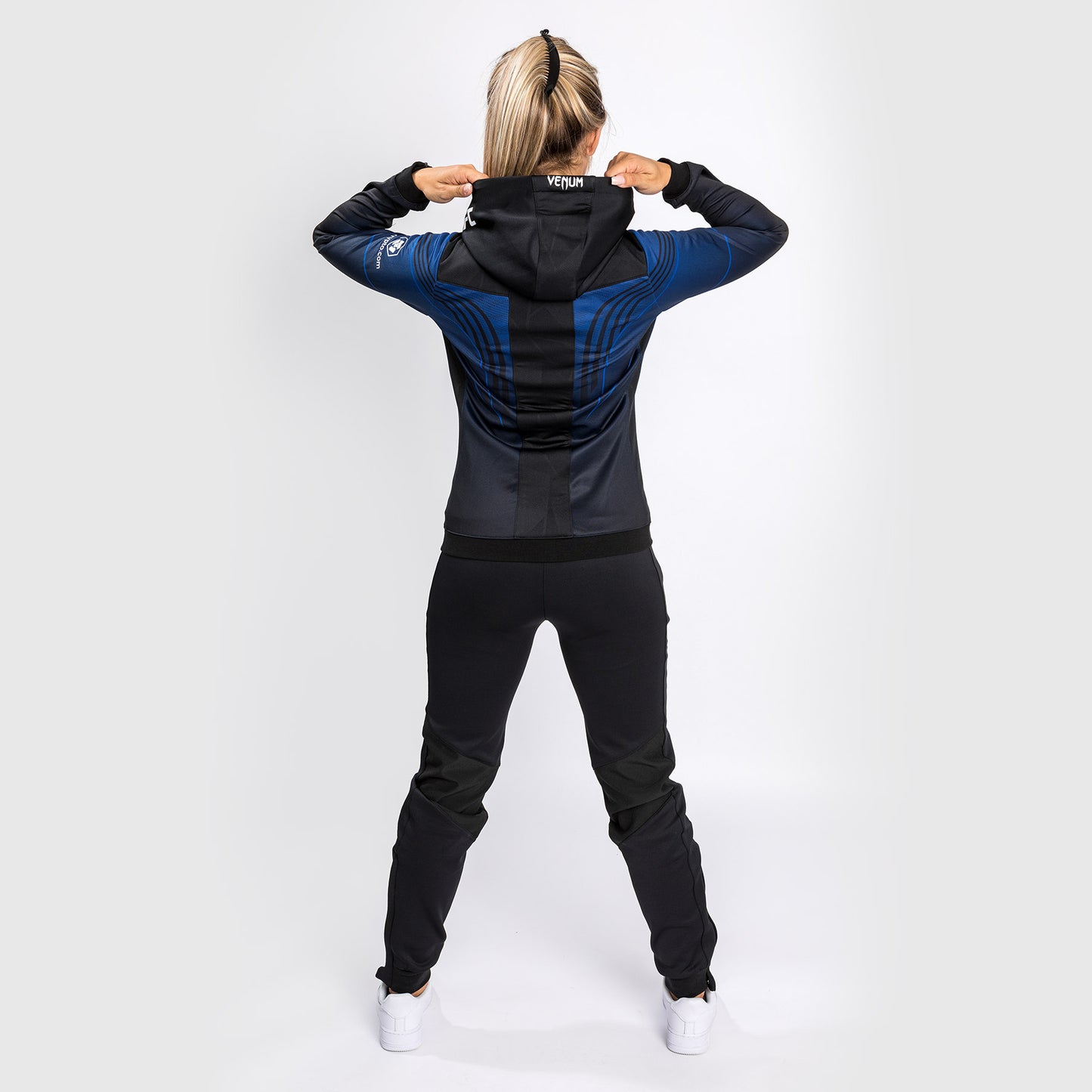 Sudadera con capucha Walkout para mujer UFC Venum Authentic Fight Night 2.0 - Midnight Edition