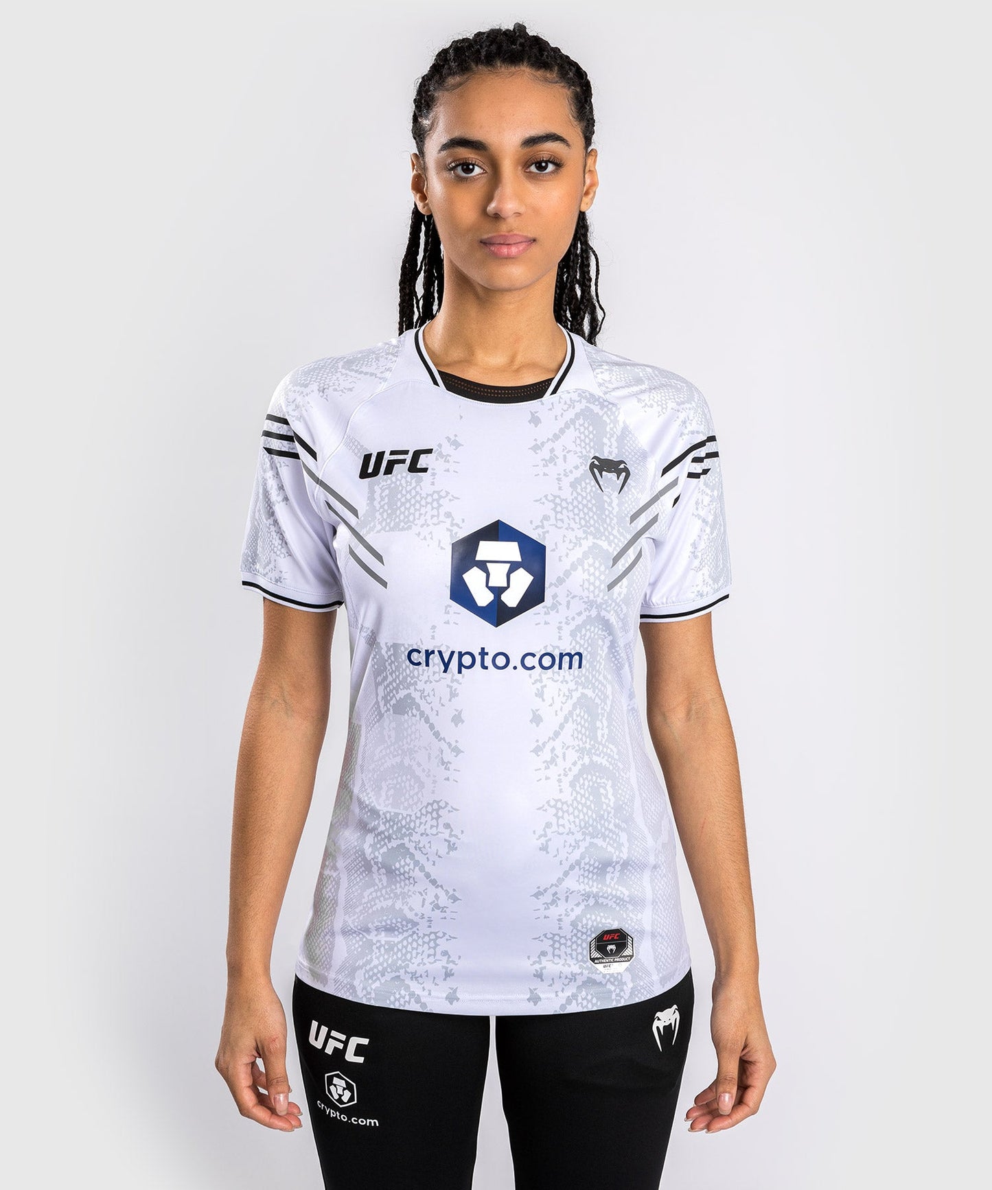 UFC Adrenaline by Venum Authentic Fight Night Camiseta Dry Tech Personalizado para Mujer - Blanco