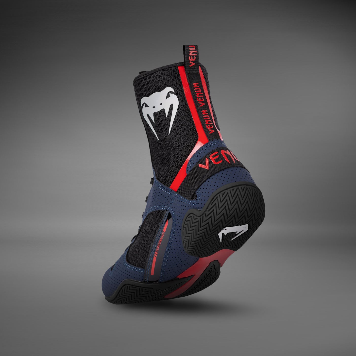 Venum Elite Zapatillas de Boxeo - Azul Marino/Negro/Rojo