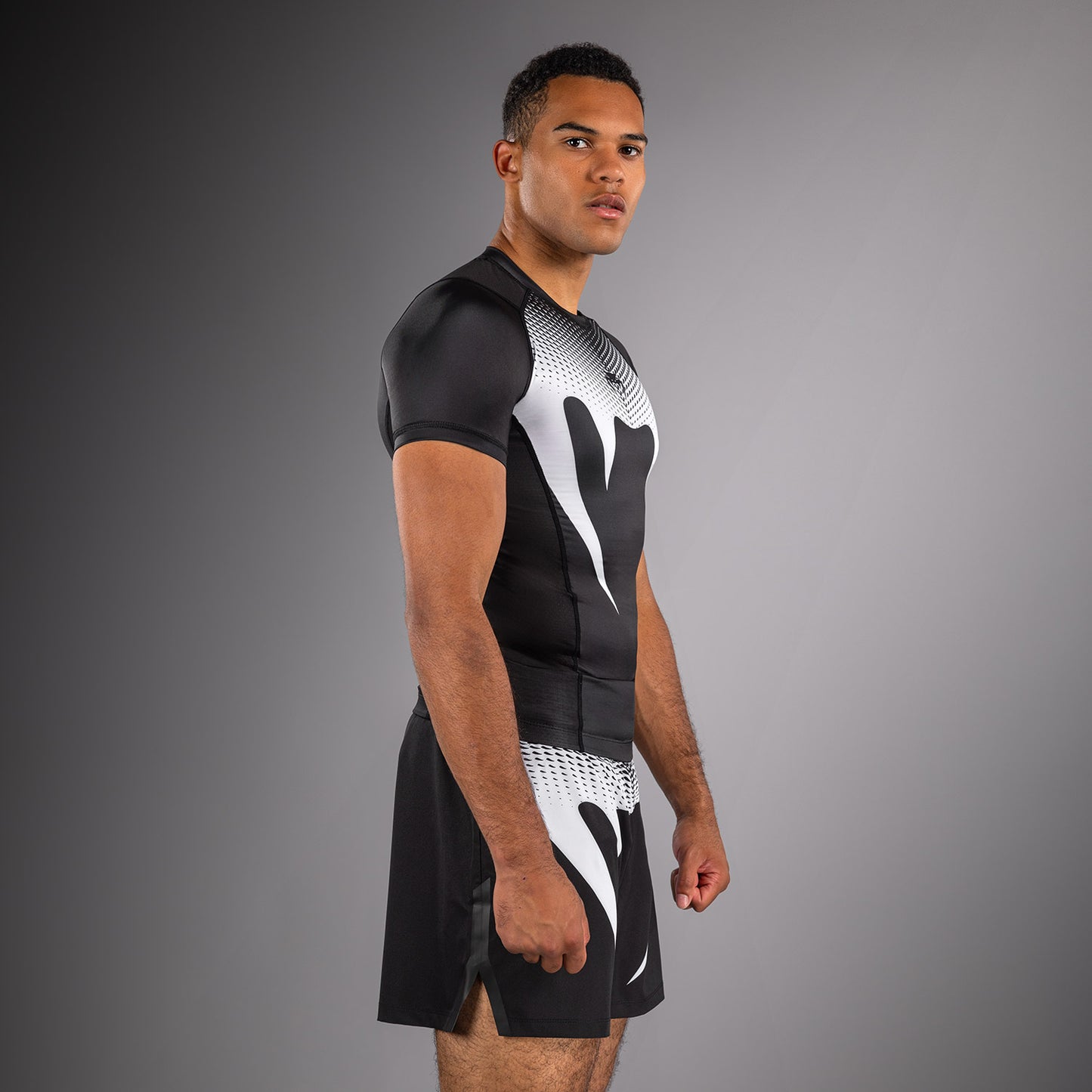 Venum No Gi Rashguards - Negro/Blanco