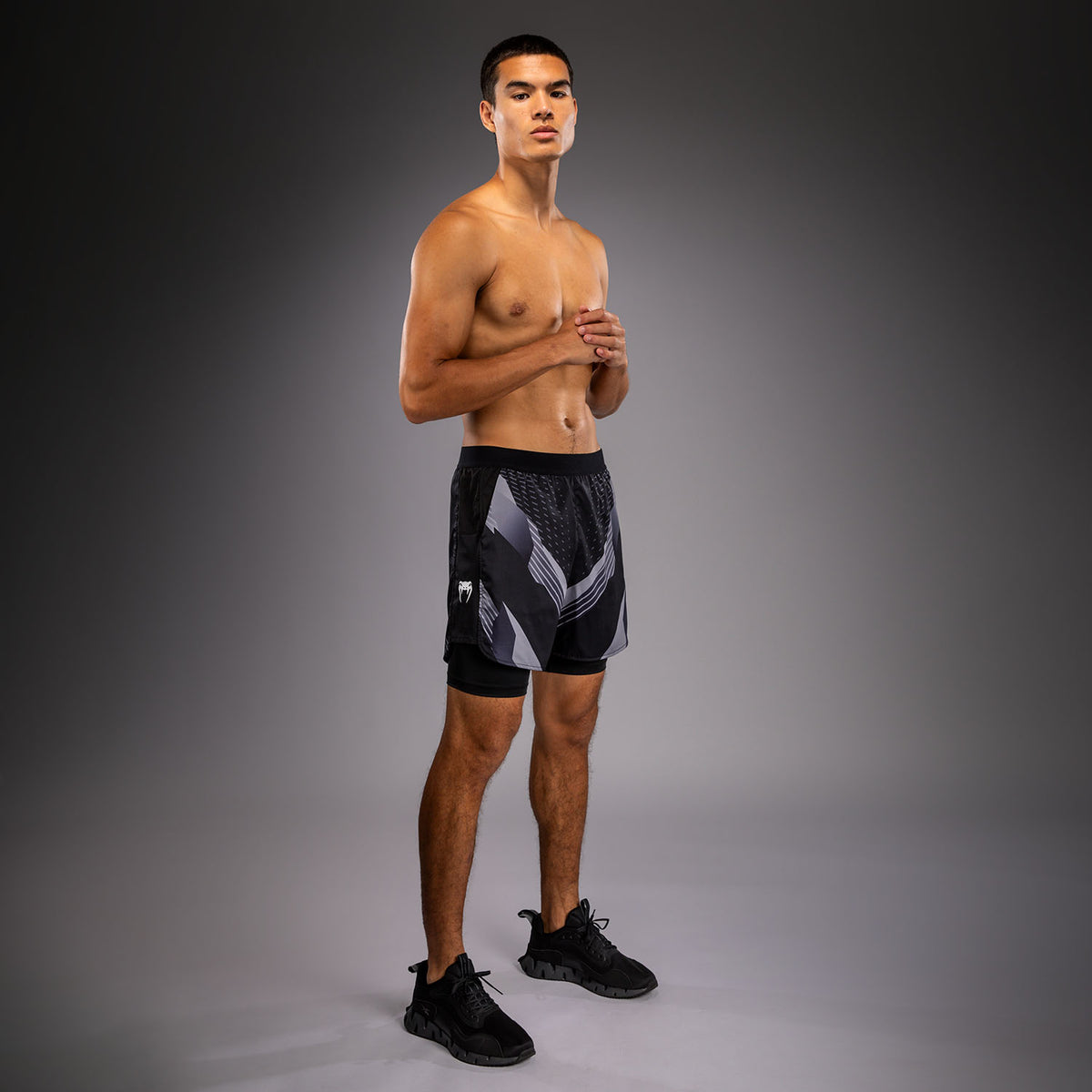 Venum No-Gi 6.0 Pantalón Corto de Entrenamiento - Negro/Blanco