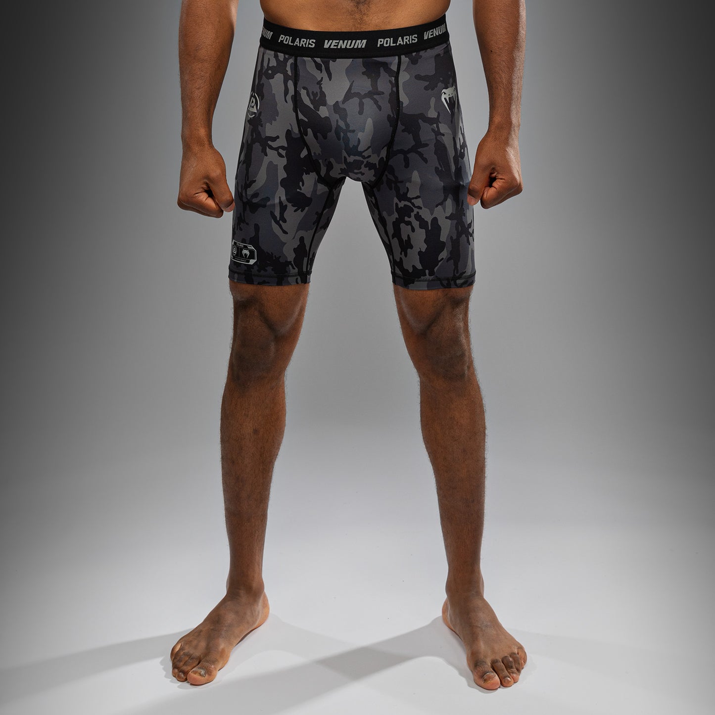 Venum x Polaris Vale Tudo Shorts - Negro/Gris Tormenta