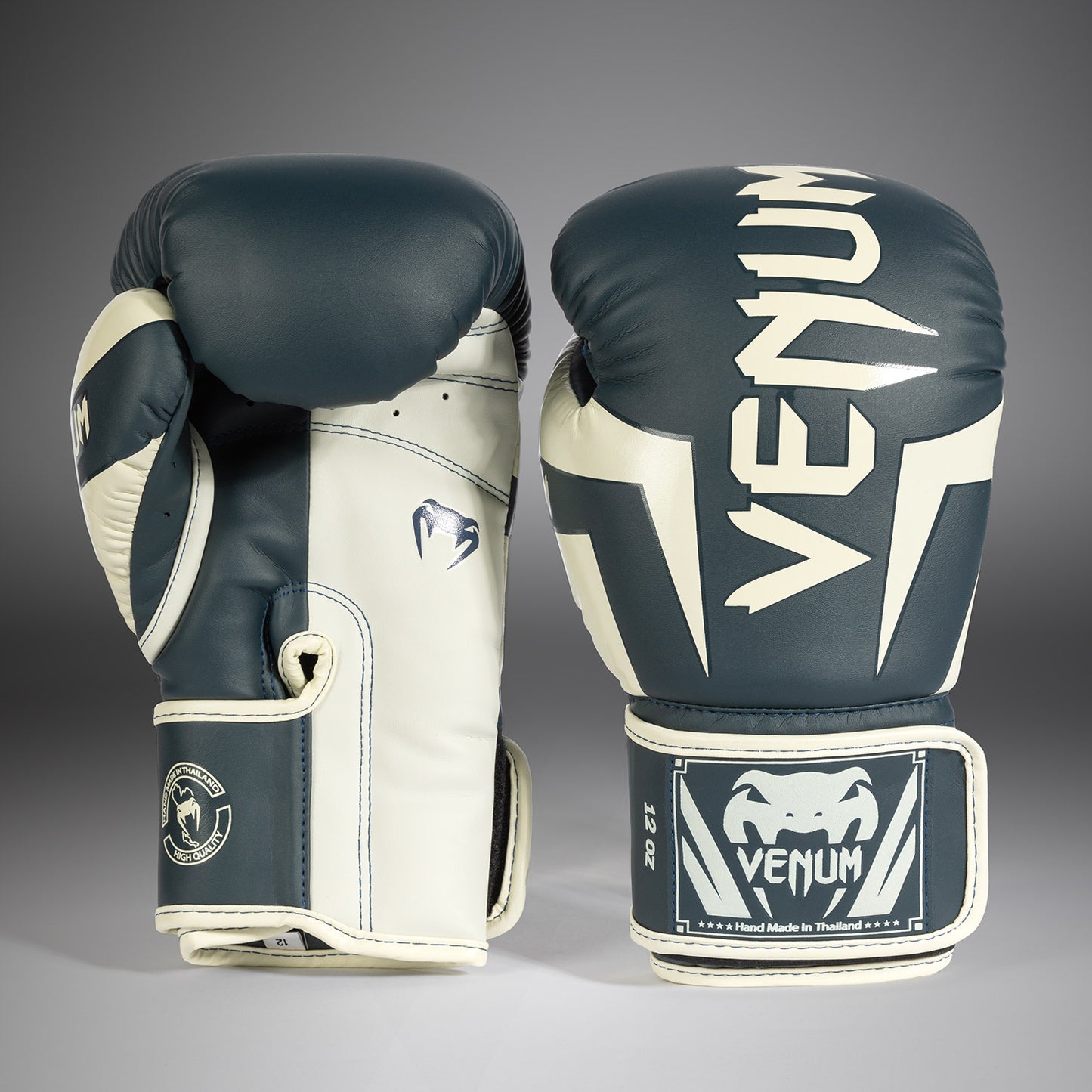 Guantes de Boxeo Venum Elite - Blanco/Azul Marino