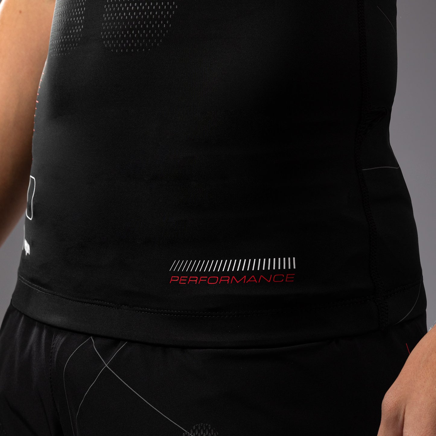 Venum Tactical XT Lycra de manga corta para hombre - Negro/Rojo fuego