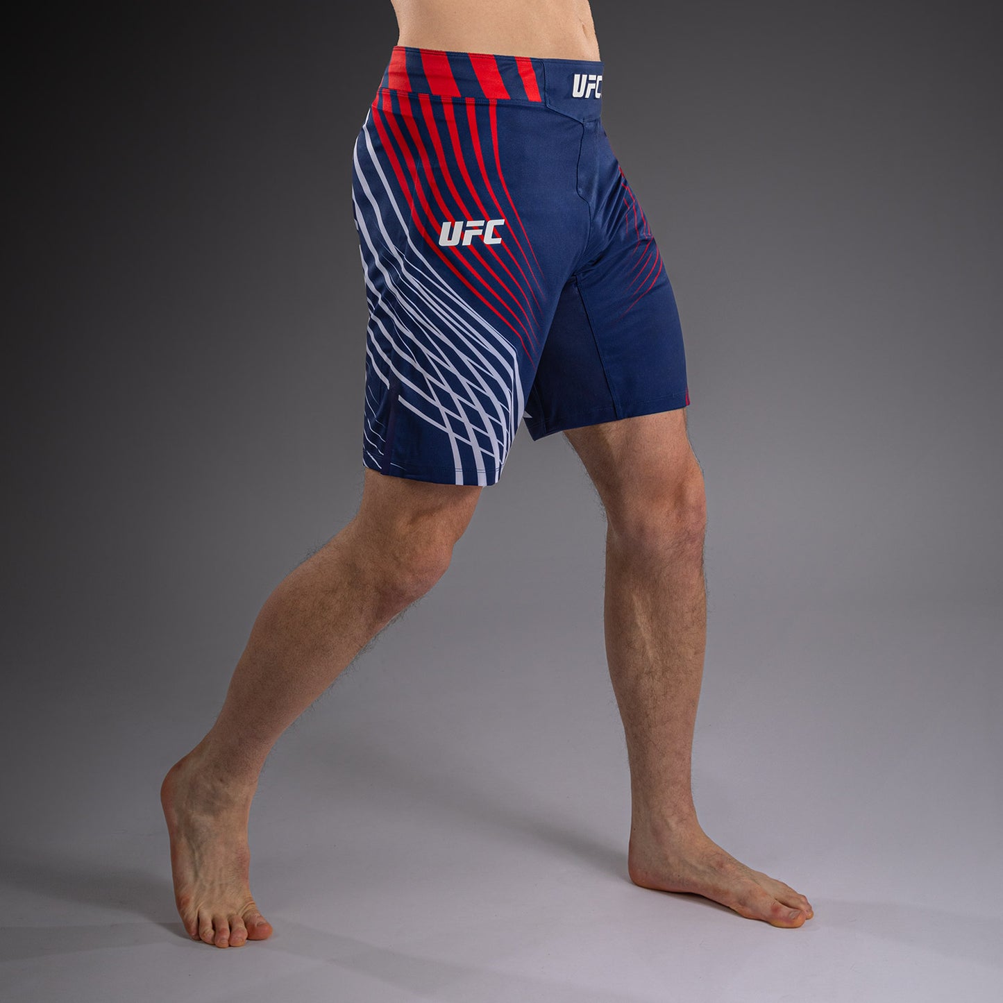 Official UFC Freedom 250 by Venum Authentic Fight Night Fight Shorts de ajuste largo para hombre - Azul