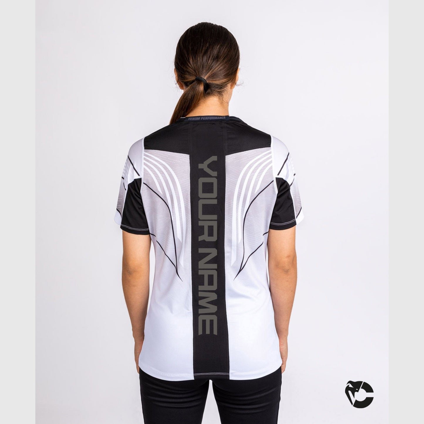Camiseta UFC Venum Personalizada Auténtica Fight Night 2.0 Mujer - Blanco