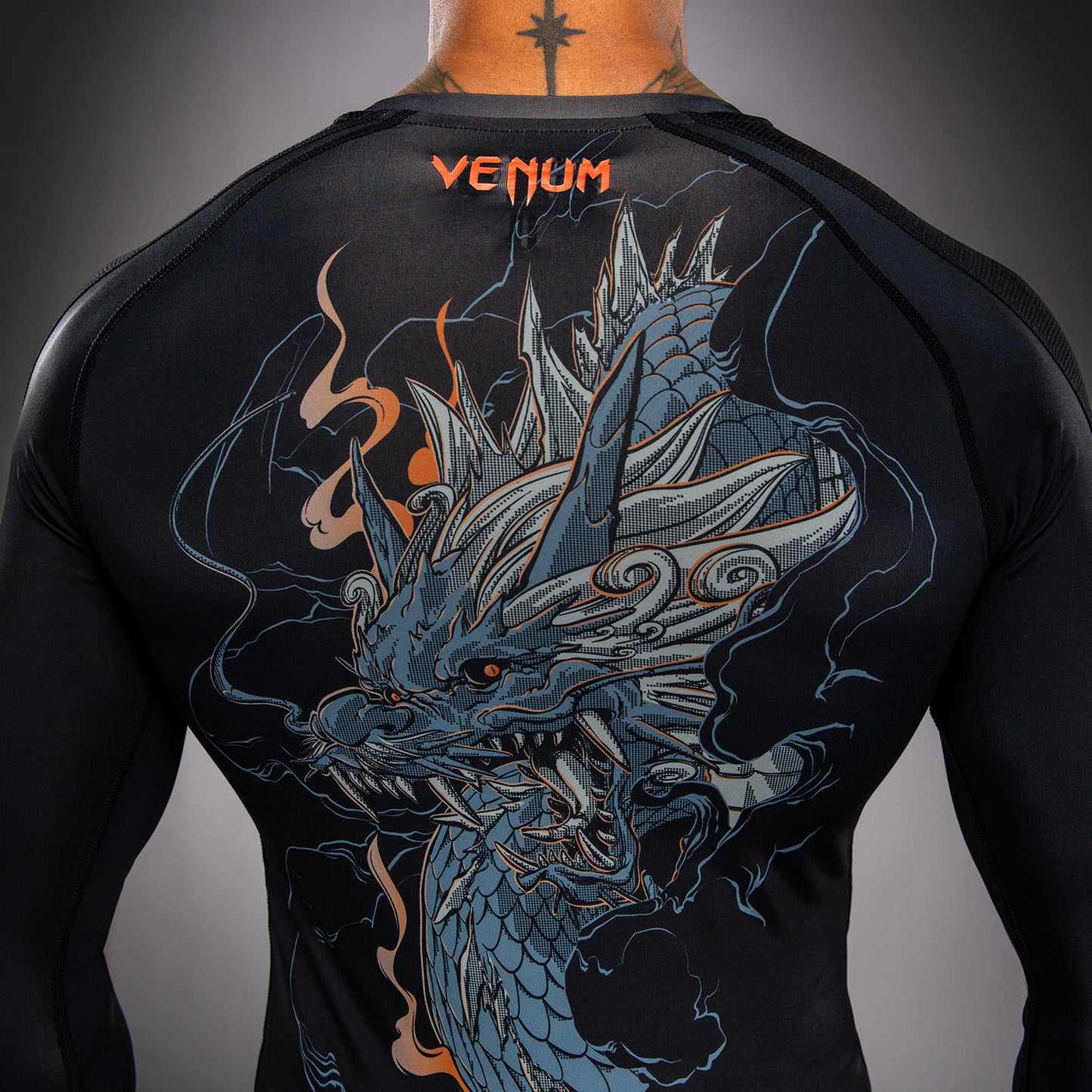 Venum Thunder Dragon Rashguard Manga Larga – Negro/Gris/Cobre