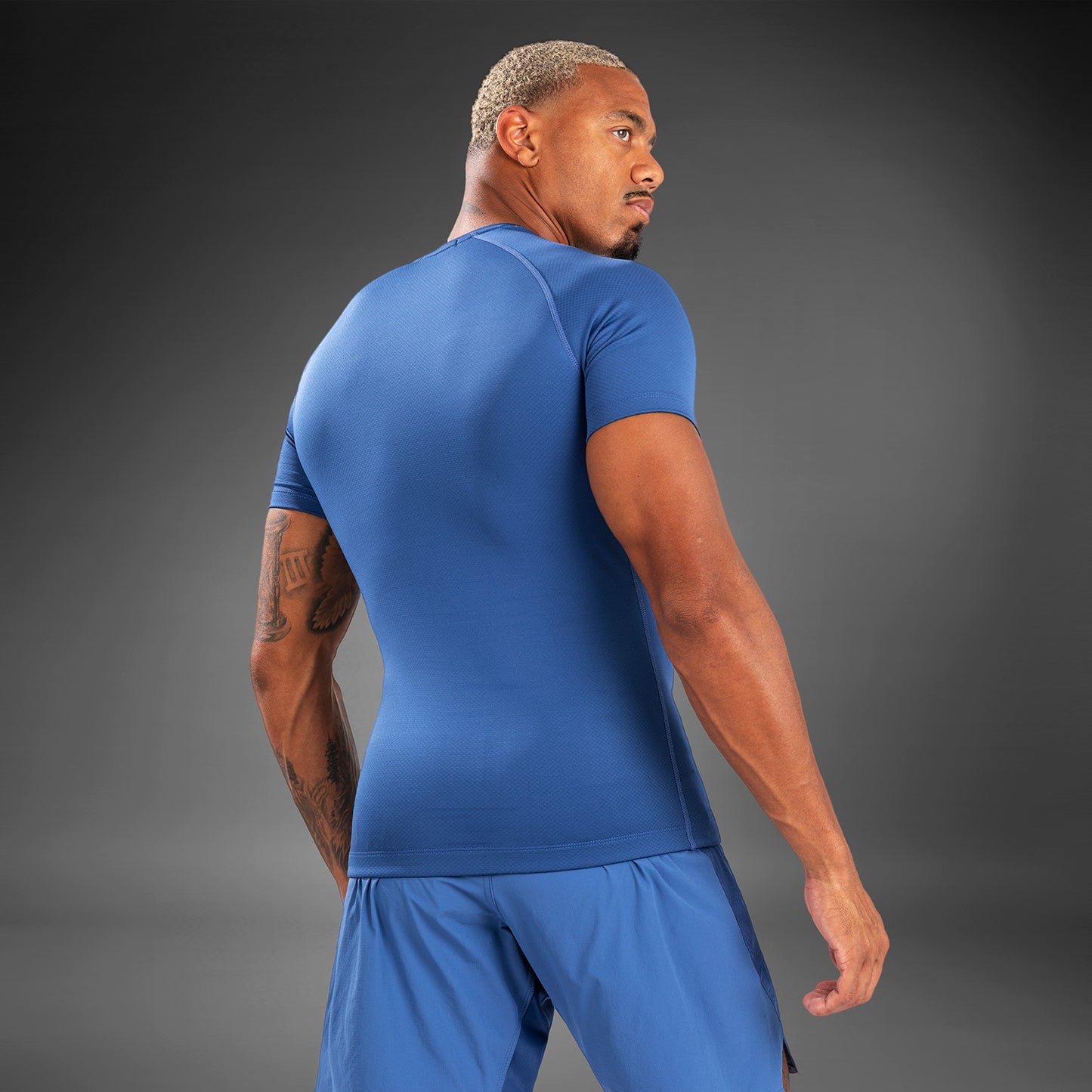 Venum Contender Lycra de manga corta para hombre - Azul