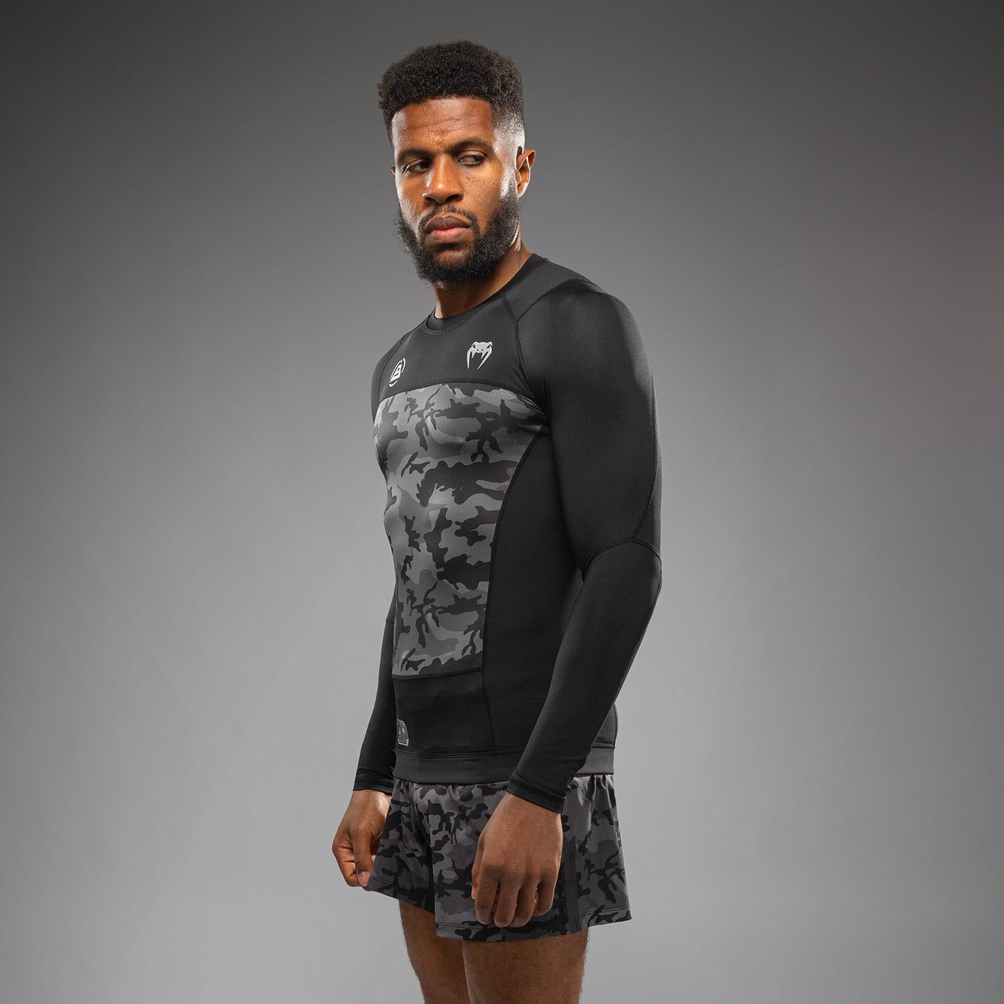 Venum x Polaris Camiseta de Manga Larga Rashguard - Negro/Gris Tormenta