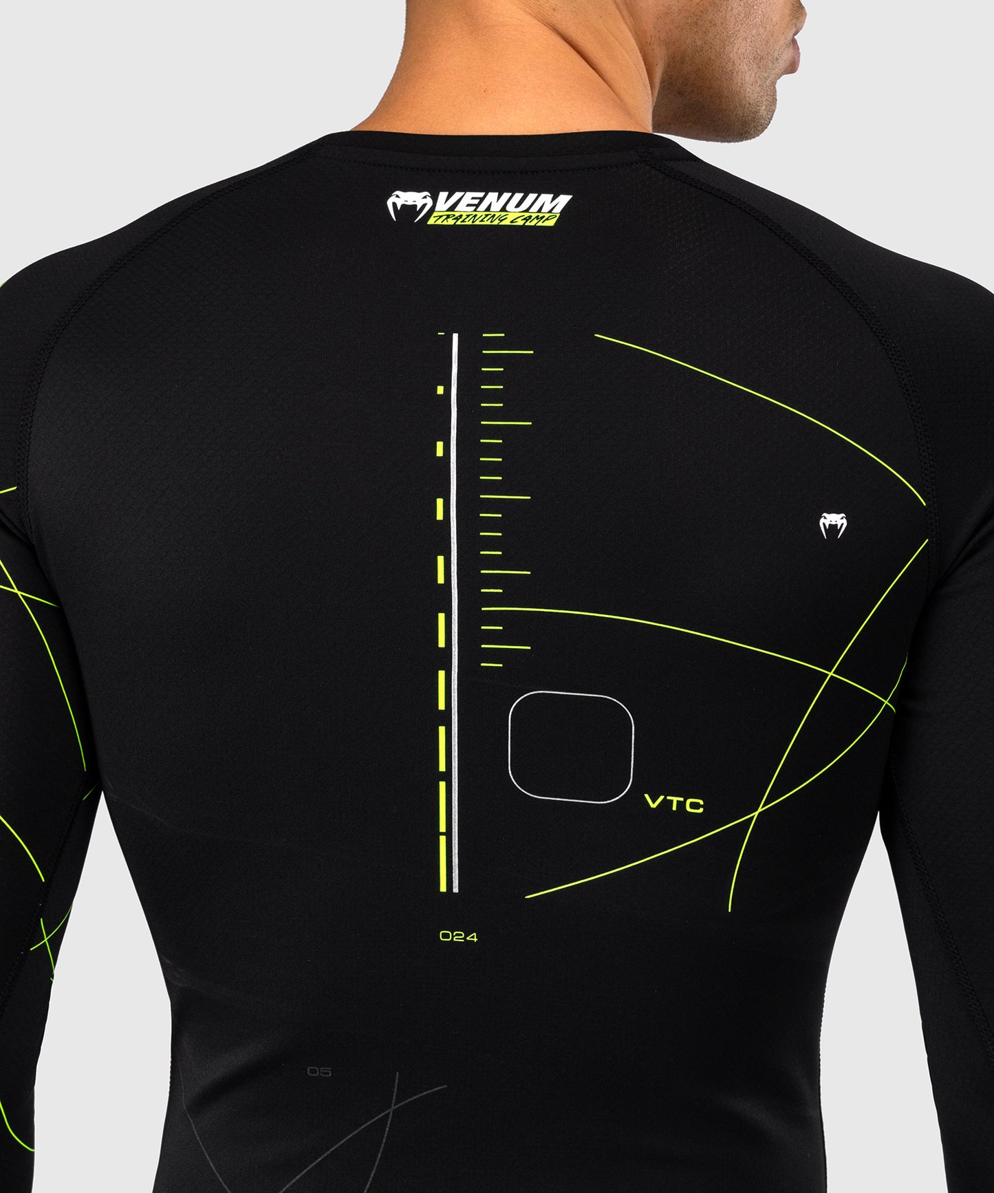 Venum Training Camp 4.0 Lycra de manga larga - Negro/Verde neón