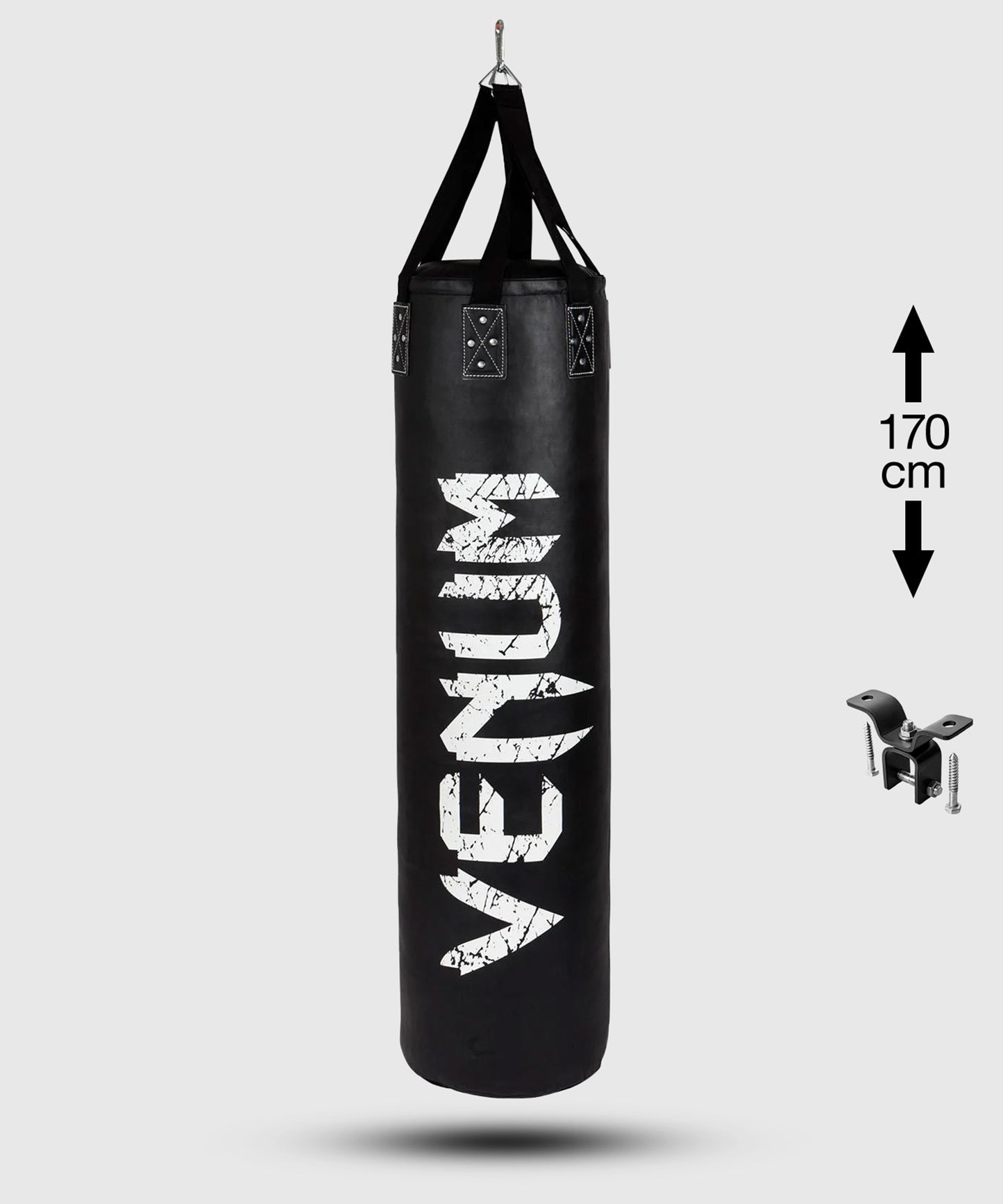 Saco de Boxeo Venum Challenger (gancho incluido) - Negro/Blanco - 170 cm - Lleno