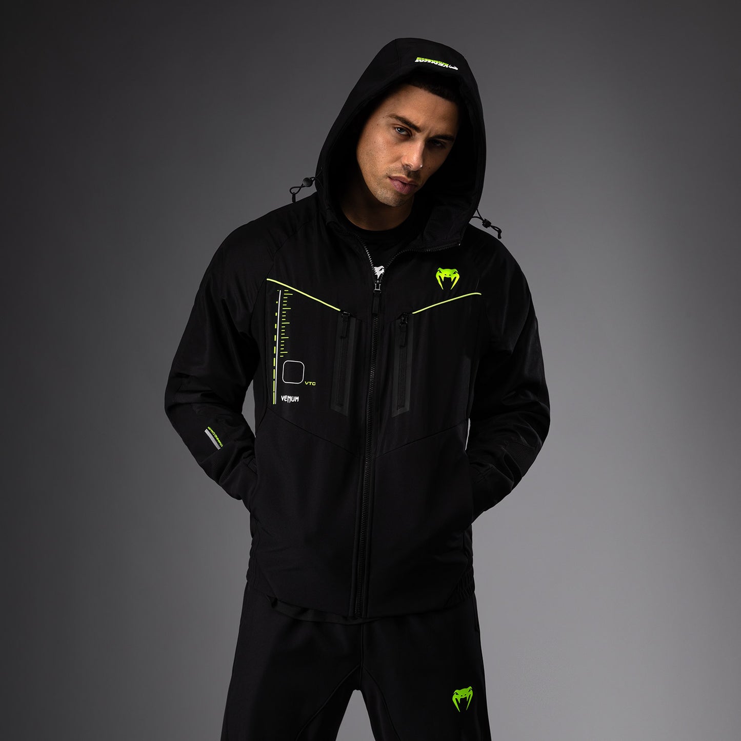 Venum Training Camp 4.0 Chaqueta de chándal - Negro/Verde neón