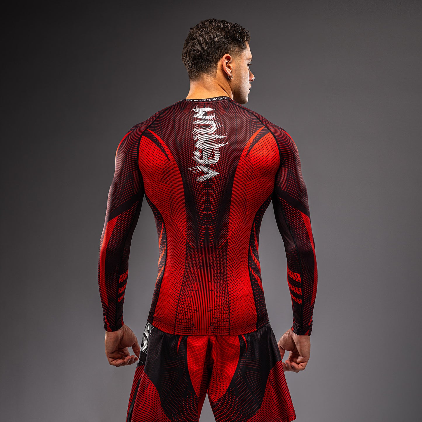 Venum Galactic 3.0 Rashguard Manga Larga - Rojo/Plata