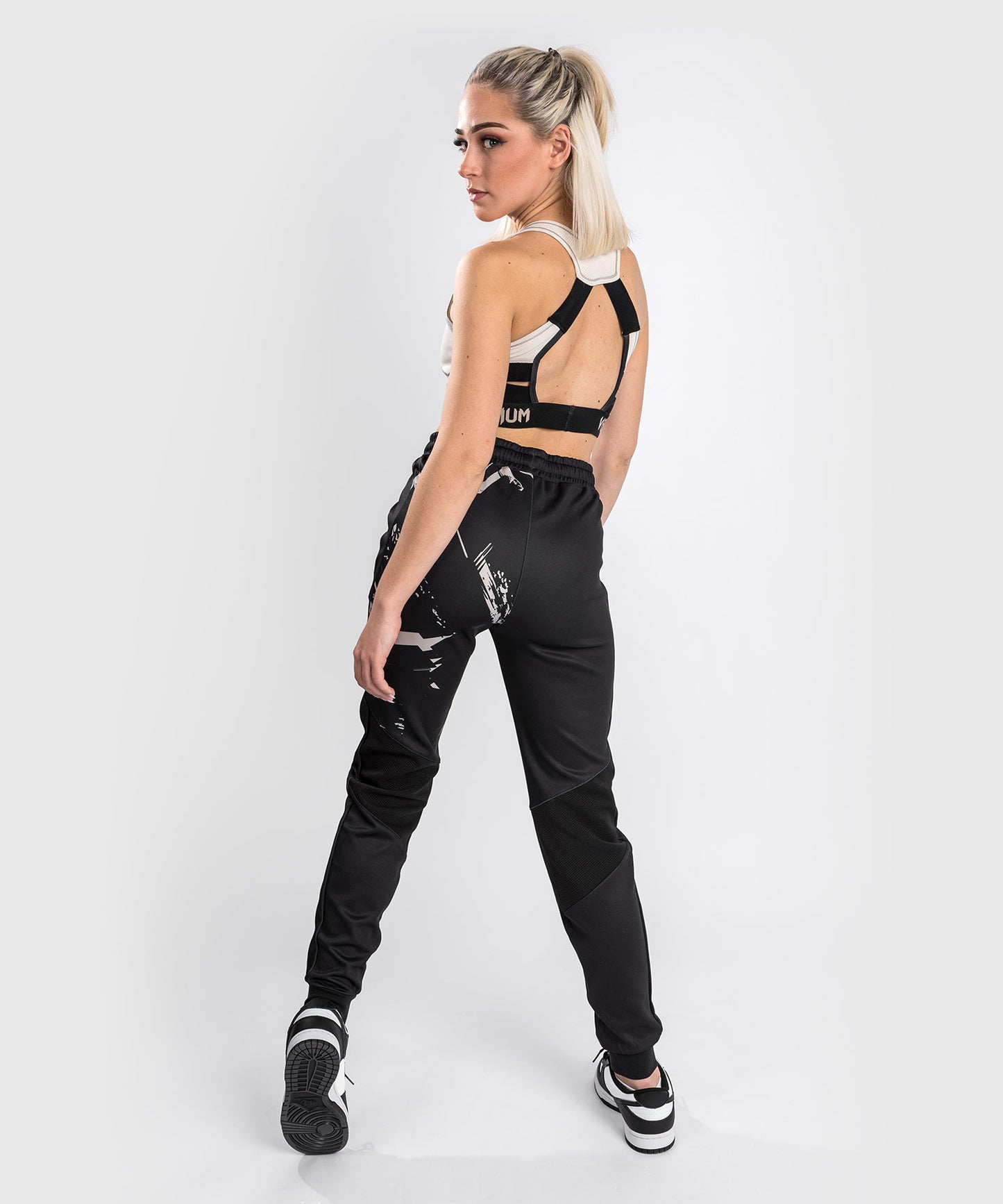 Pantalones deportivos UFC Venum Authentic Fight Week 2.0 - Para mujer - Negro/Arena