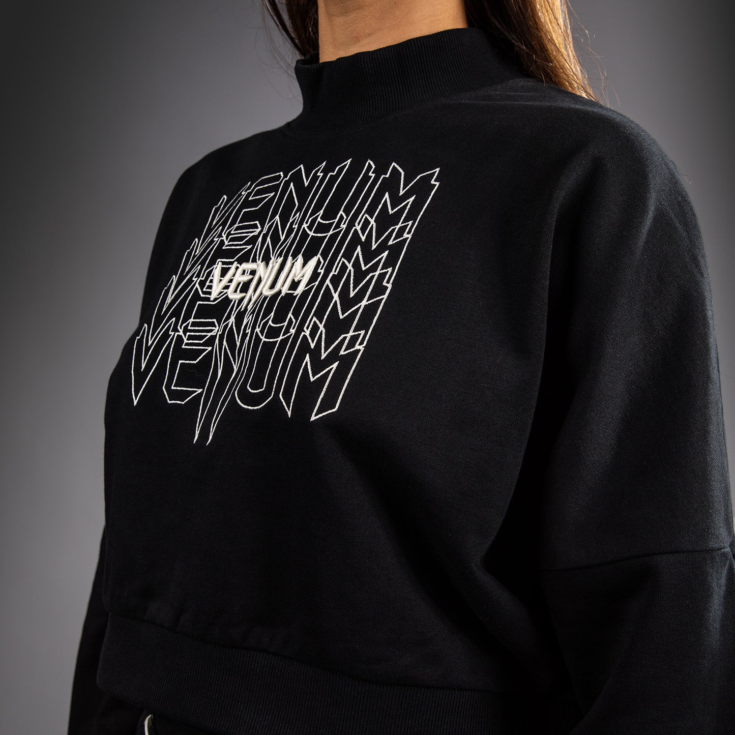 Venum Pulse Sudadera Cortada para Mujer - Negro/Blanco