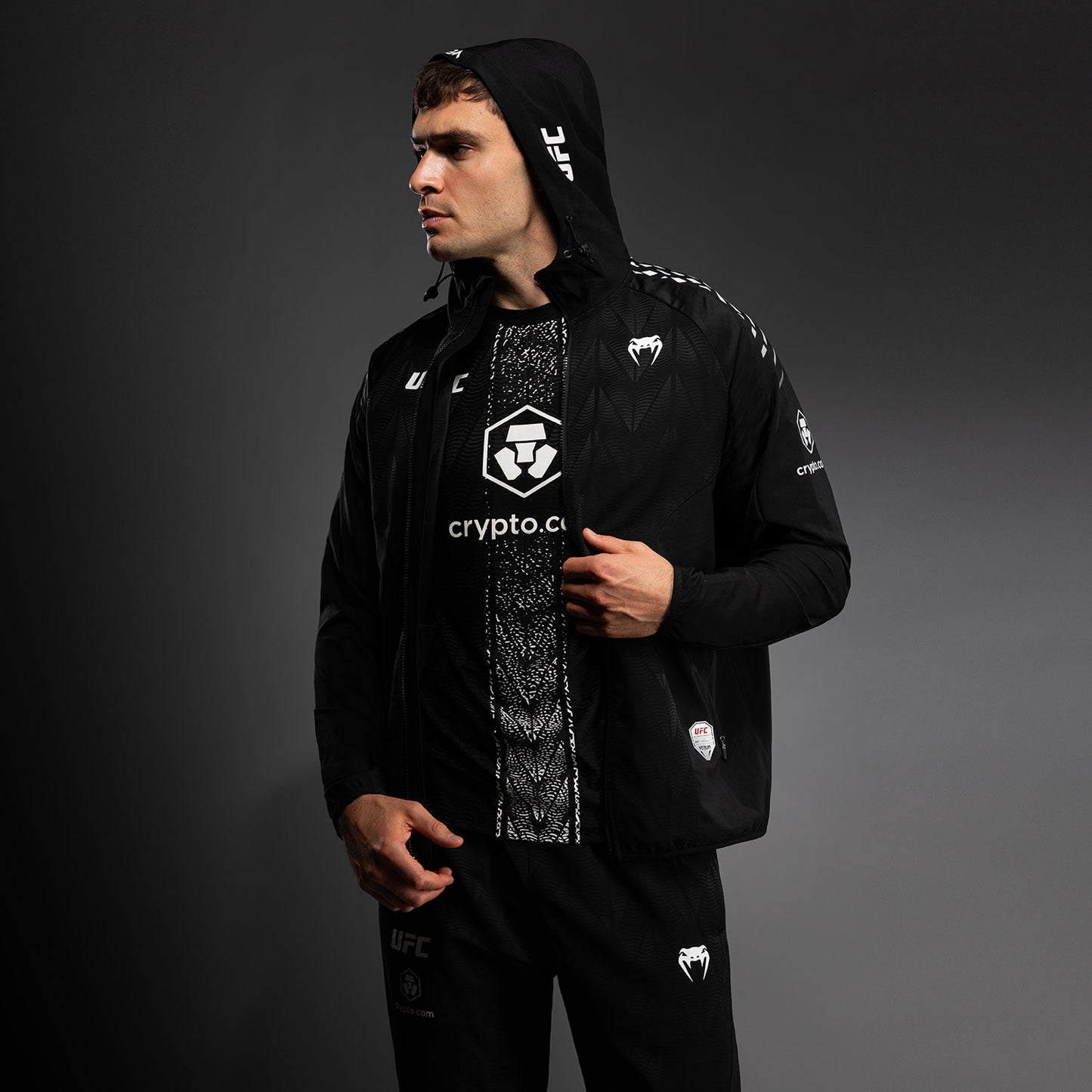 UFC Zenith by Venum Authentic Fight Night Sudadera de walkout Hombre - Negro