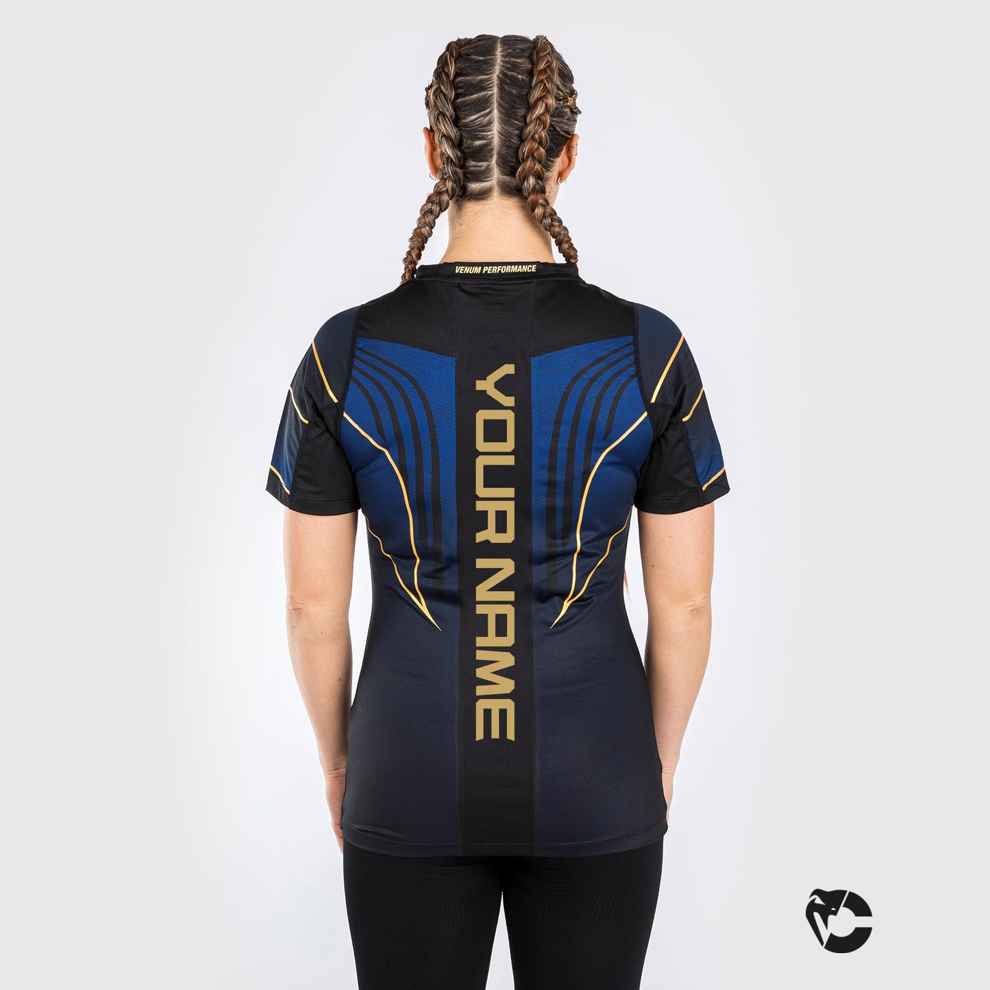 Camiseta UFC Venum personalizada Authentic Fight Night 2.0 para mujer - Midnight Edition - Champion