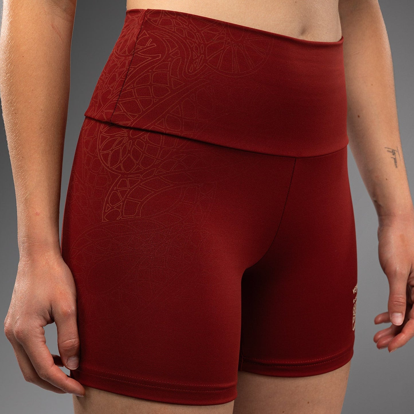 Venum Serpenti Pantalones Cortos Vale Tudo Mujer – Burdeos/Marfil