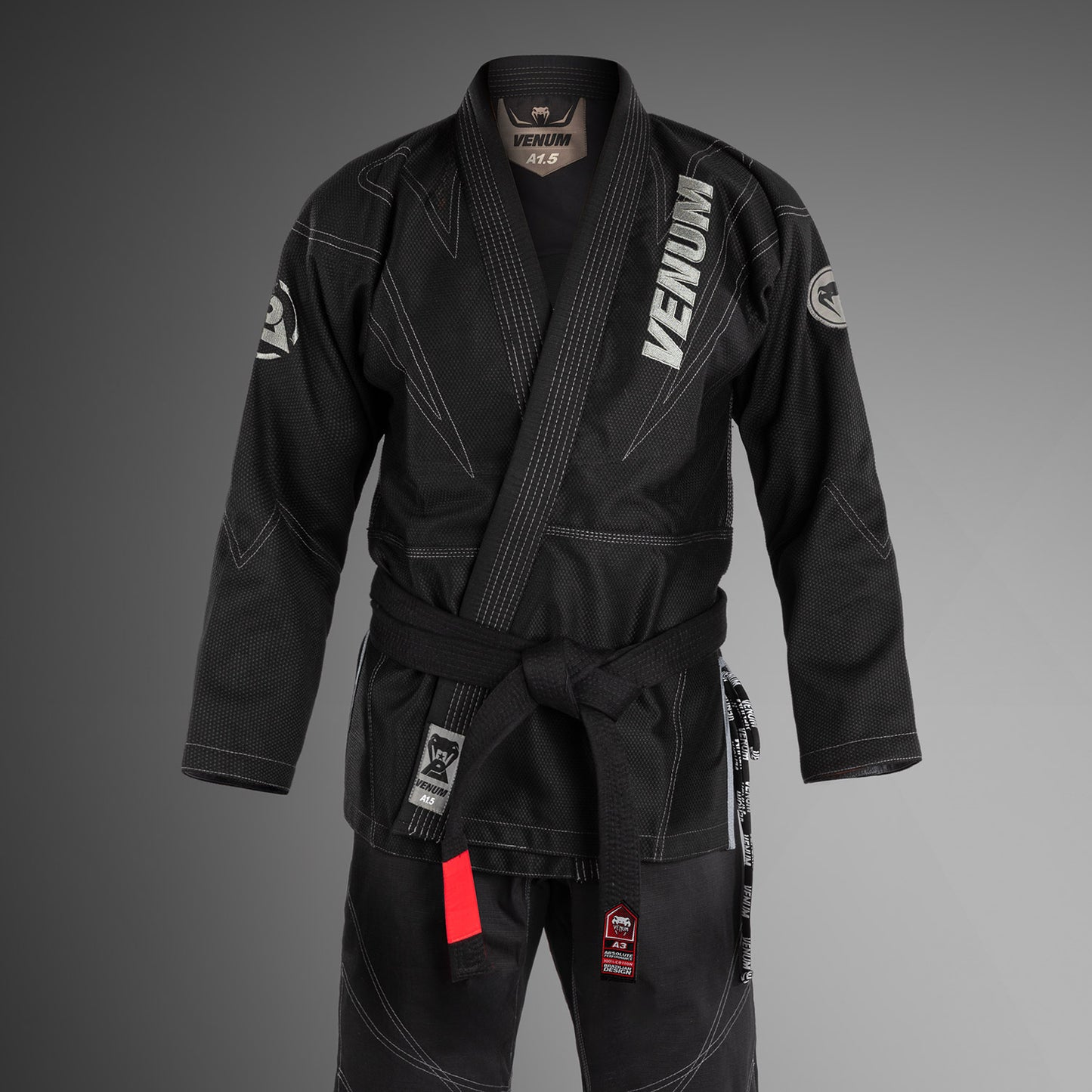 Venum x Polaris Gi BJJ - Negro/Gris Tormenta