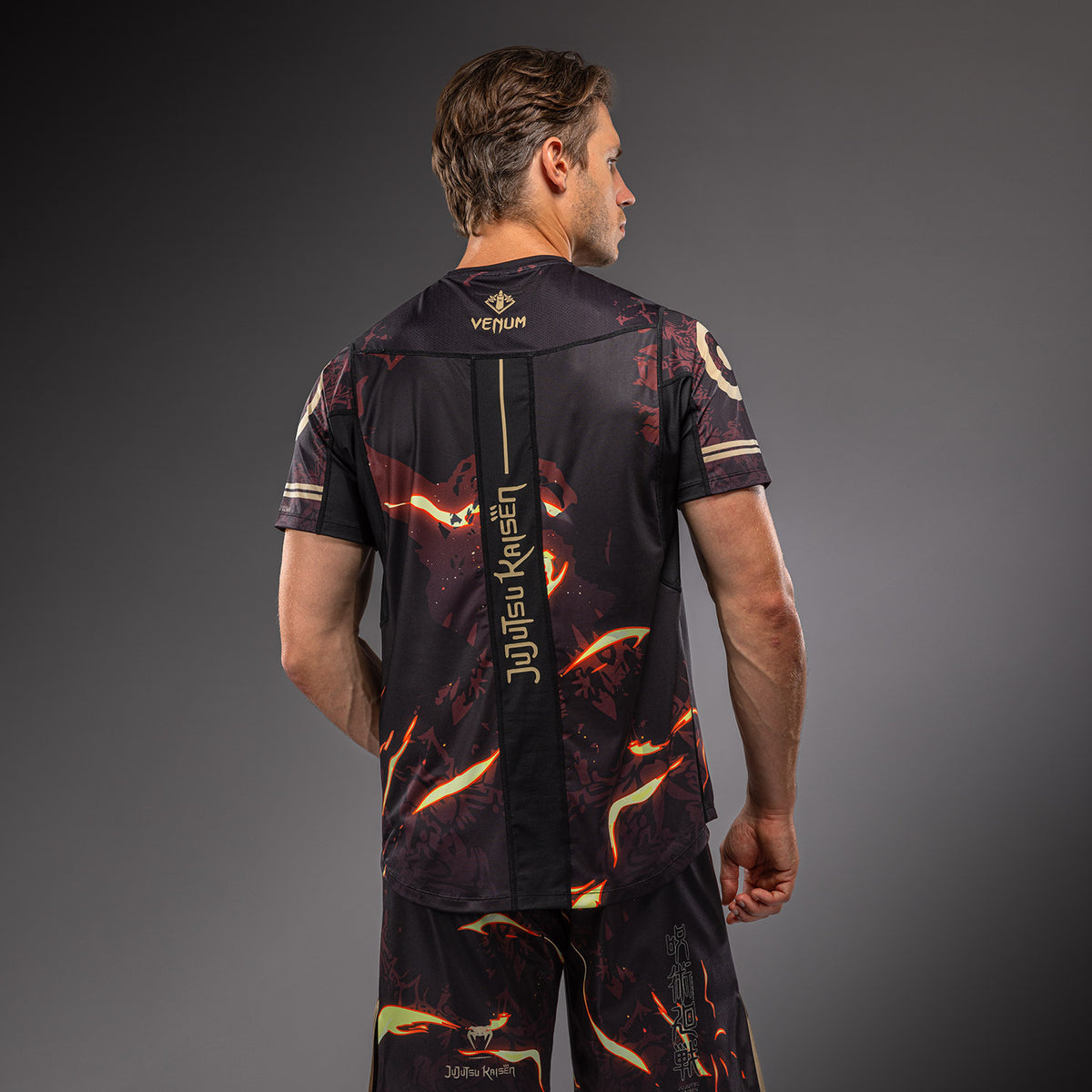 Jujutsu Kaisen x Venum Sukuna Camiseta Dry Tech – Negro/Arena