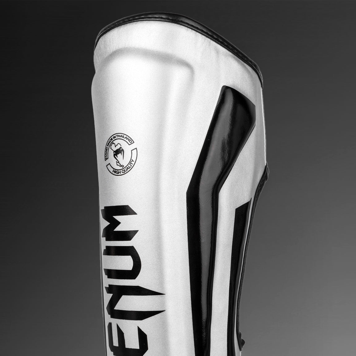 Venum Elite Espinilleras Standup - Plata/Negro