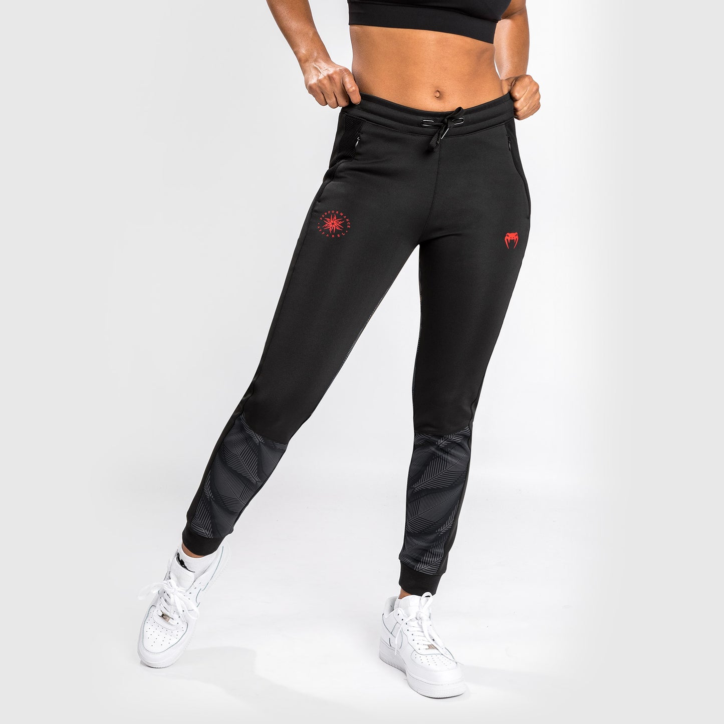 Pantalones de Jogging Venum Phantom - Para Mujer - Negro/Rojo