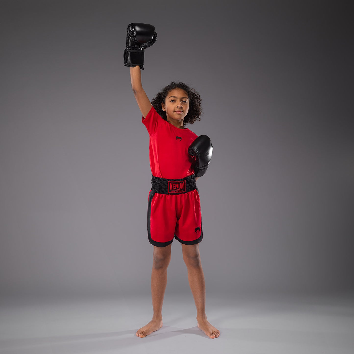 Venum Classic Short de boxeo para niños - Rojo cereza