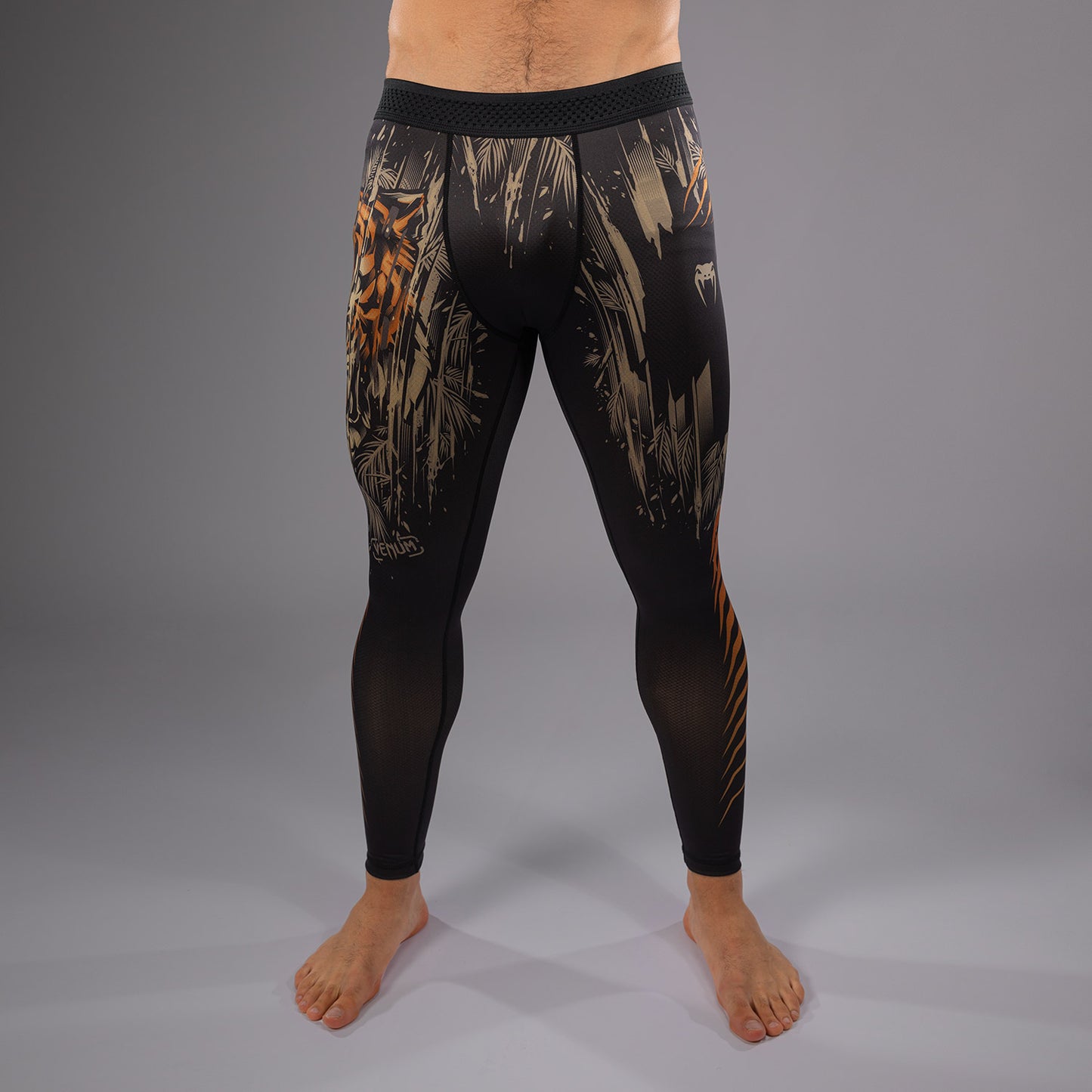 Venum Tiger Spats para Hombre - Negro/Naranja Neón