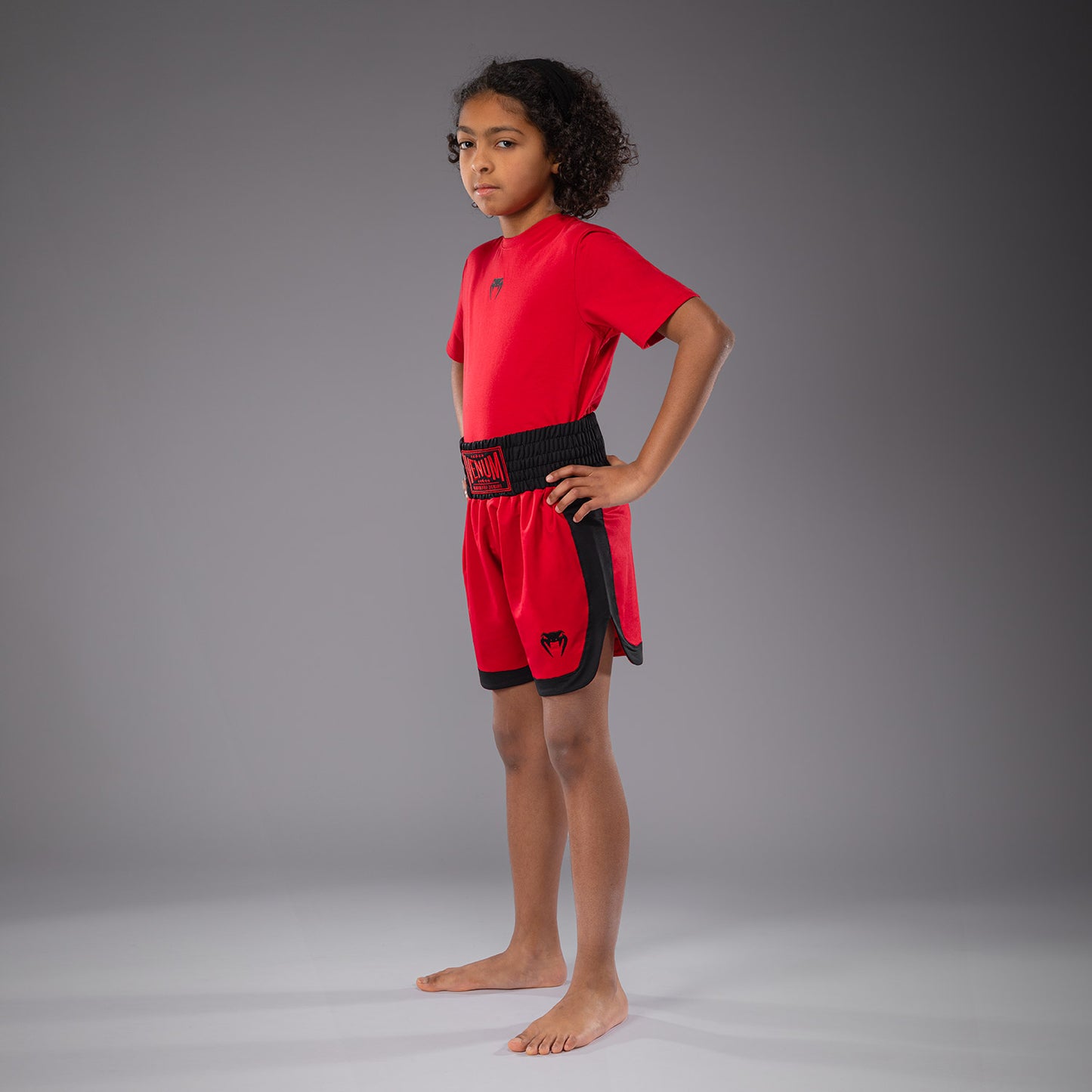 Venum Classic Short de boxeo para niños - Rojo cereza