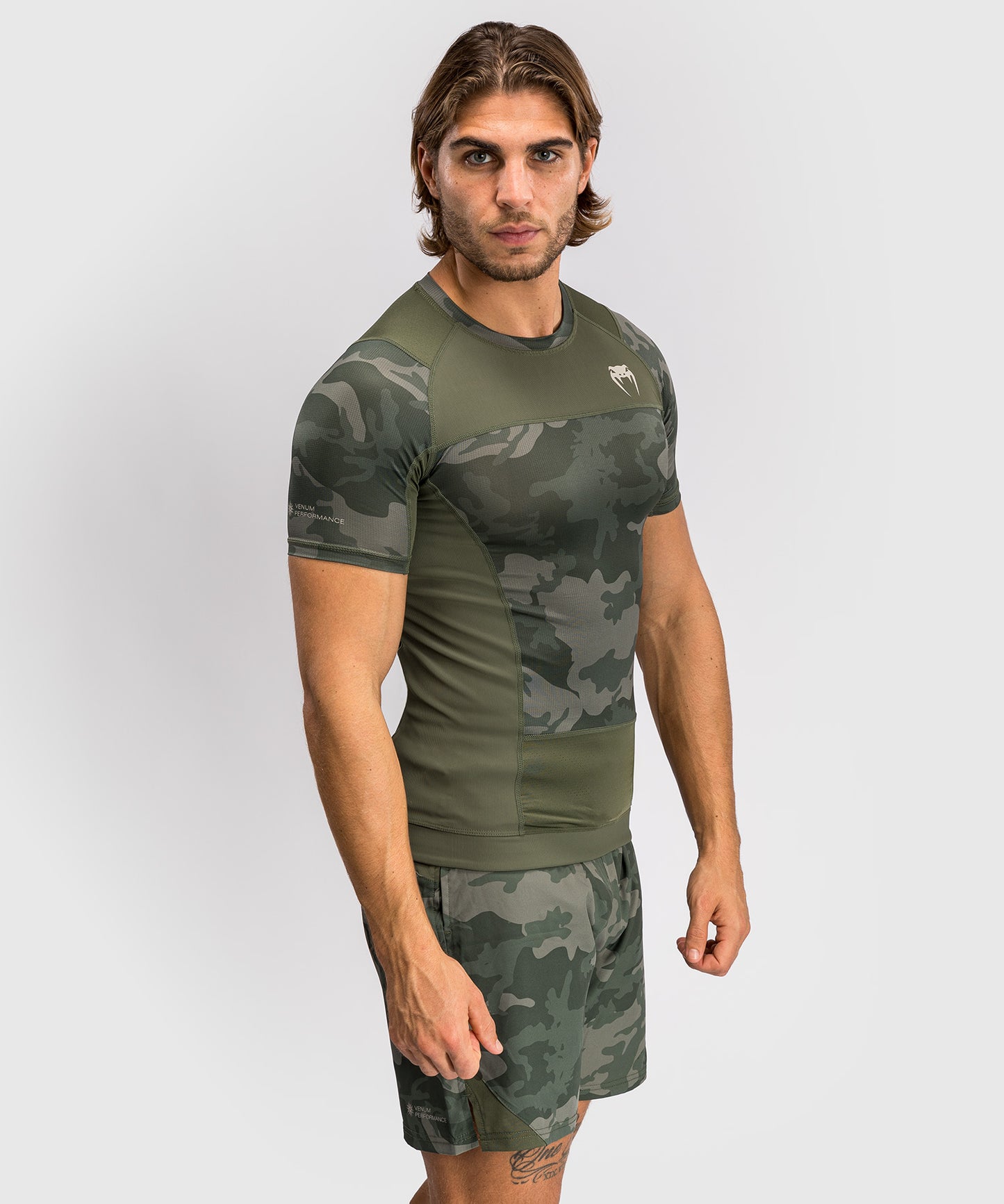 Venum G-Fit Air Rashguard de Manga Corta para Hombre - Camuflaje del Ejército