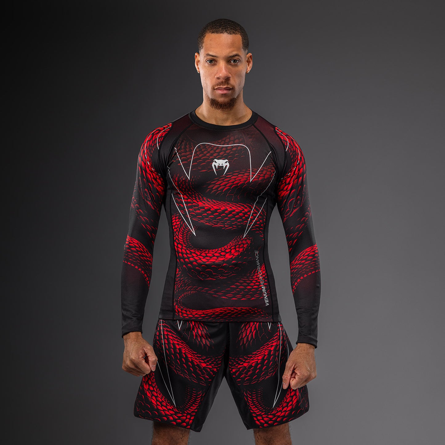 Venum Matupa Rashguard Manga Larga - Negro/Rojo/Plata