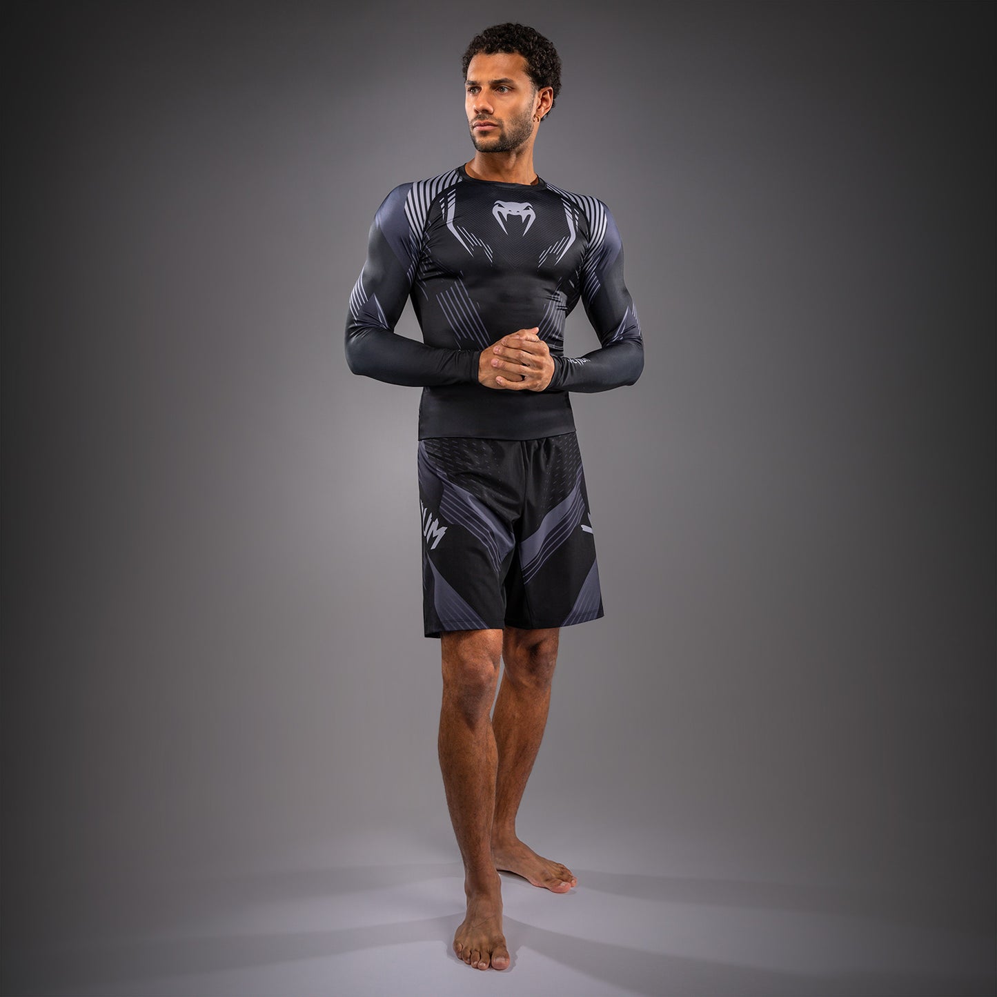Venum No-Gi 6.0 Rashguard Manga Larga - Negro/Gris