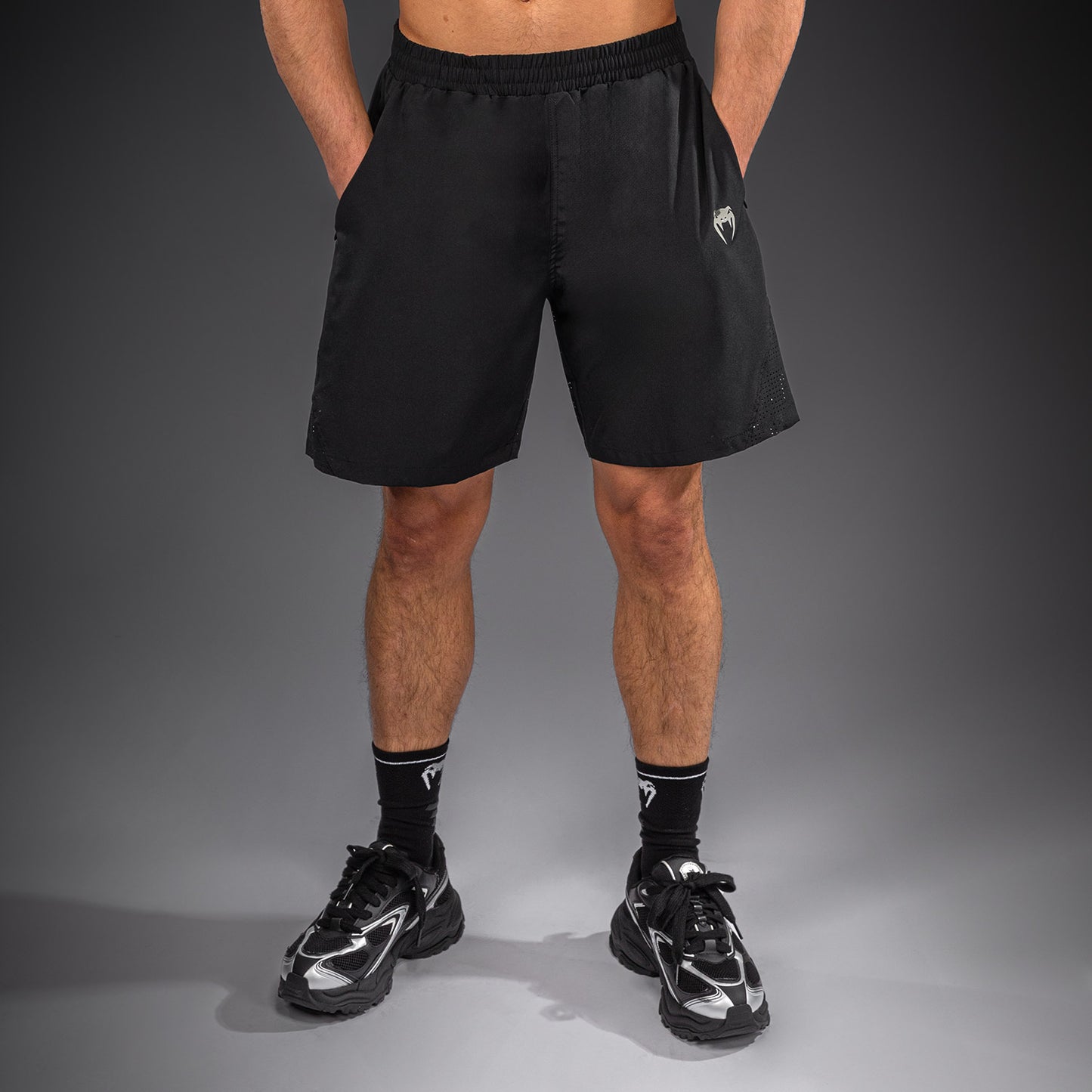 Venum Lazer Short de Entrenamiento - Negro/Gris
