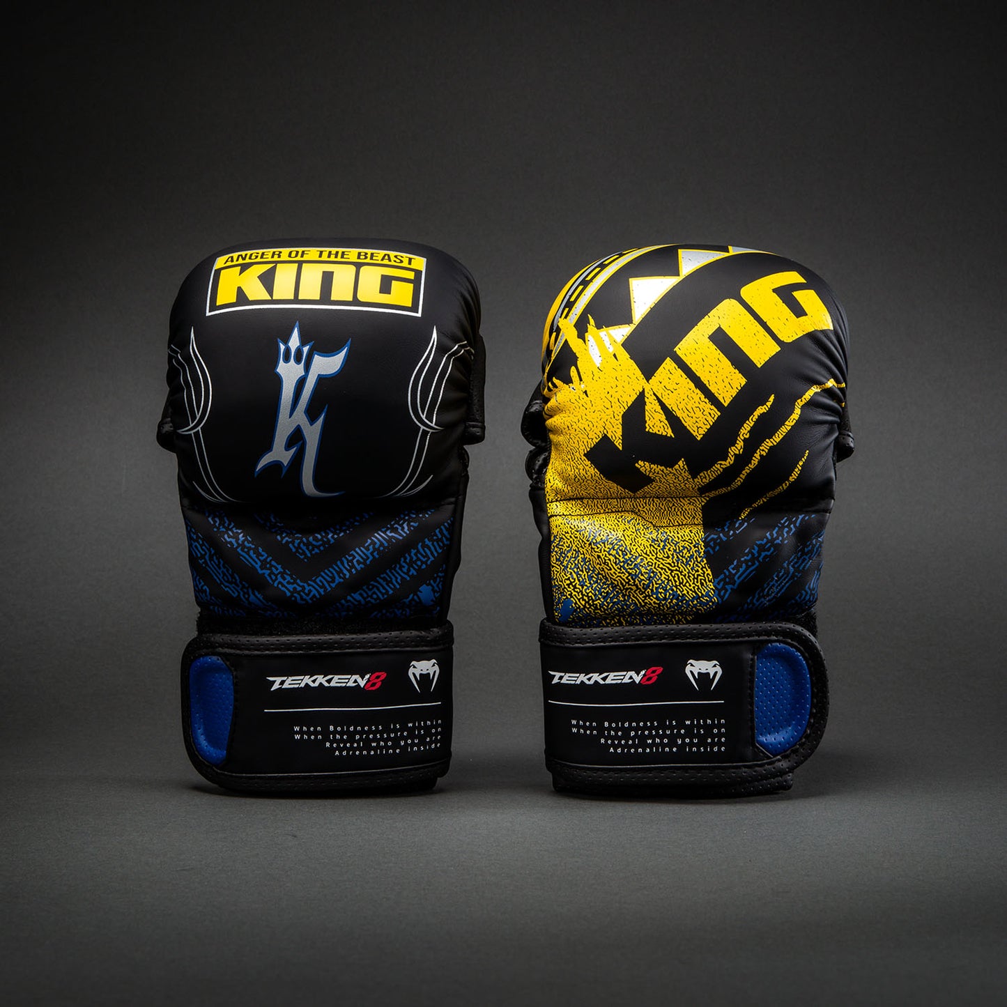 Venum x TEKKEN 8 Guantes de sparring King - Negro/Amarillo