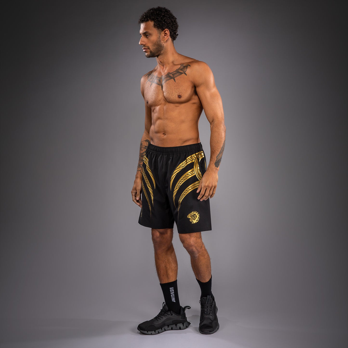 Venum x Mike Tyson Tiger Pantalón Corto de Entrenamiento Tiger - Negro/Oro