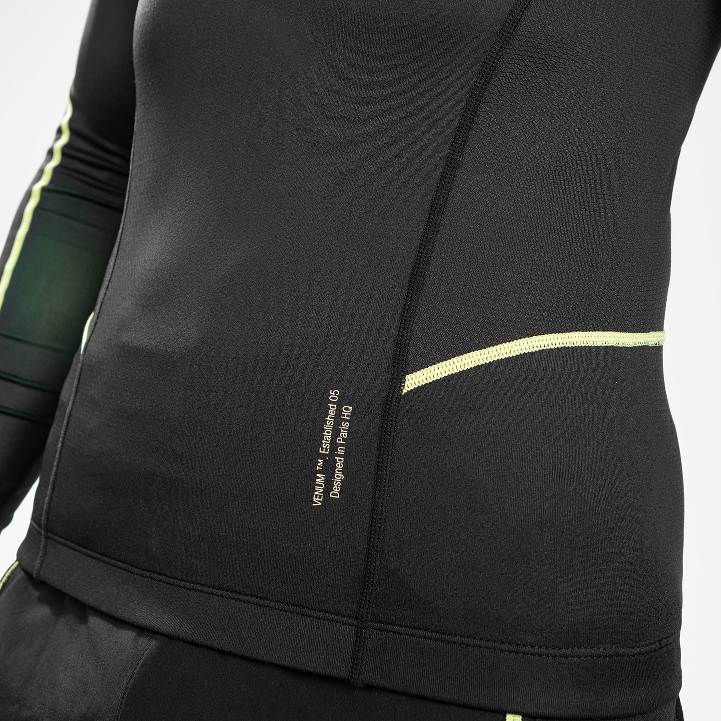 Venum Fusion 2.0  Lycra para hombre - Manga larga - Negro/Amarillo