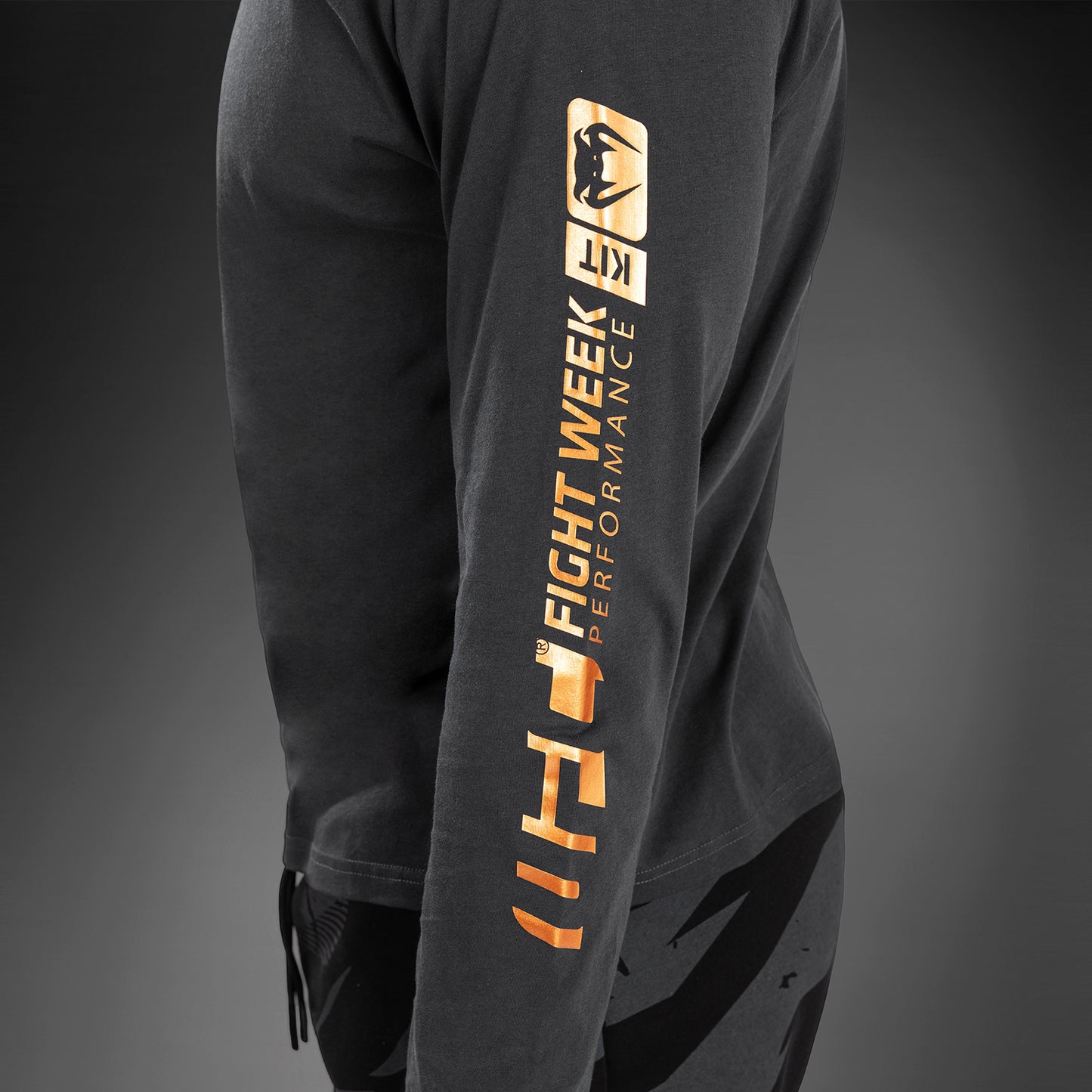 UFC Adrenaline By Venum Fight Week Camiseta de Manga Larga para Hombre - Gris Antracita