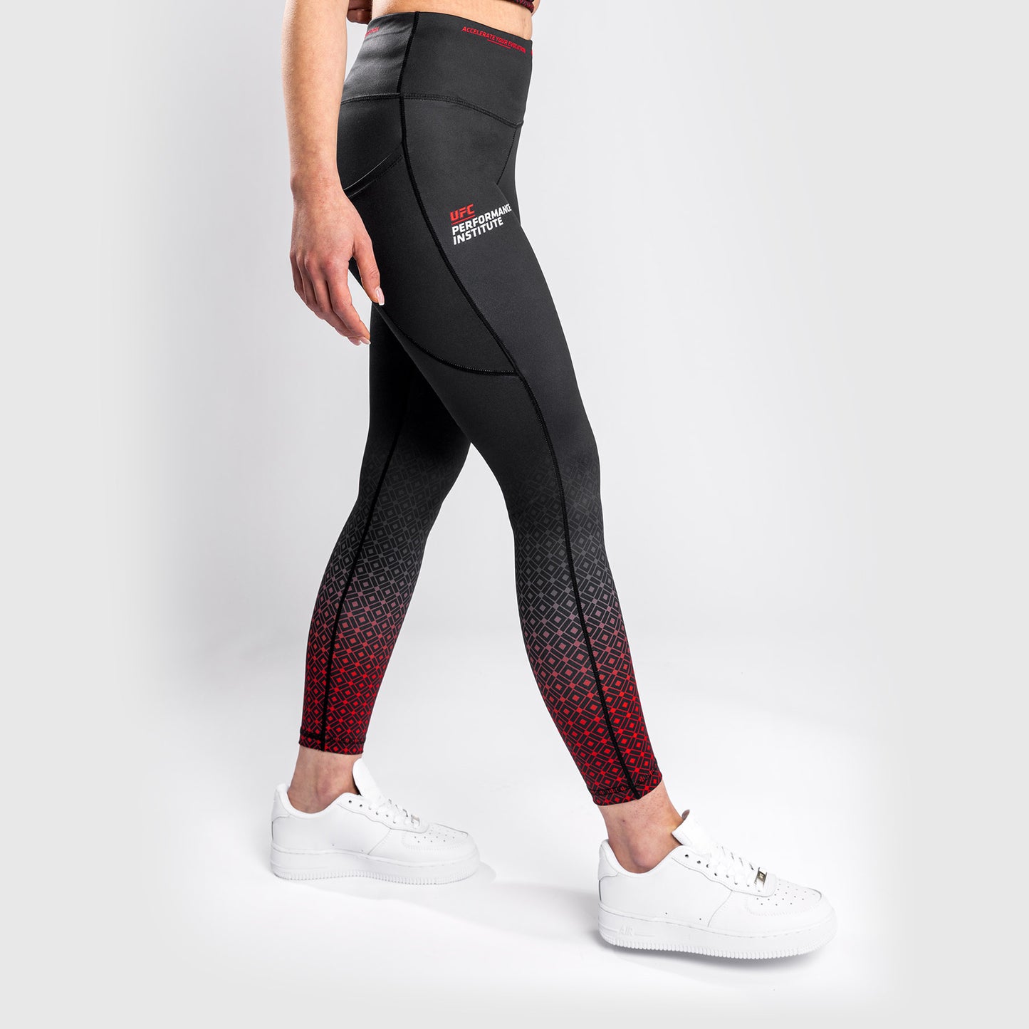 Leggings Venum UFC Performance Institute - Negro/Rojo