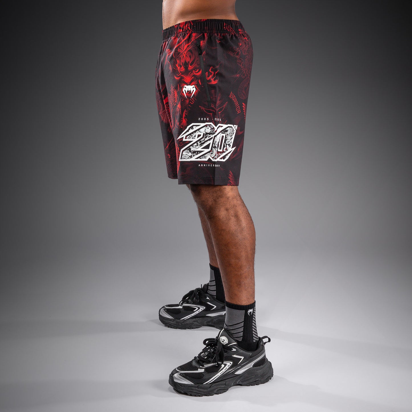 Venum 20th Anniversary Short de Entrenamiento - Negro/Rojo