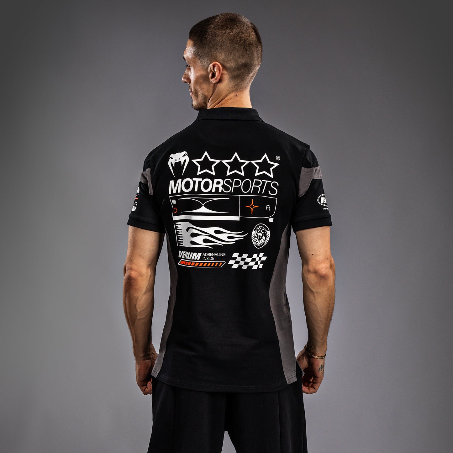 Venum Motorsport Polo de Algodón - Negro Profundo