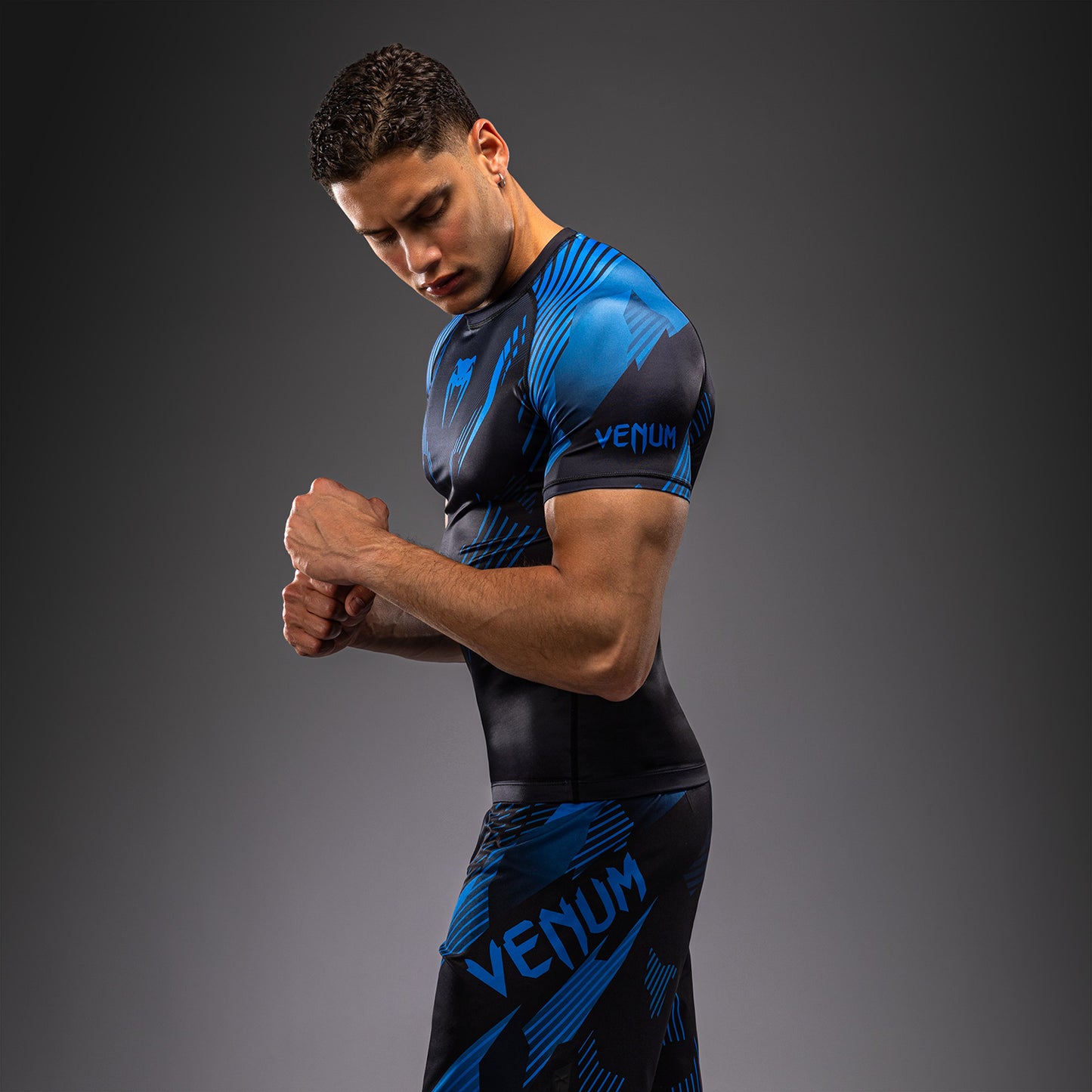 Venum No-Gi 6.0 Rashguard Manga Corta - Negro/Azul