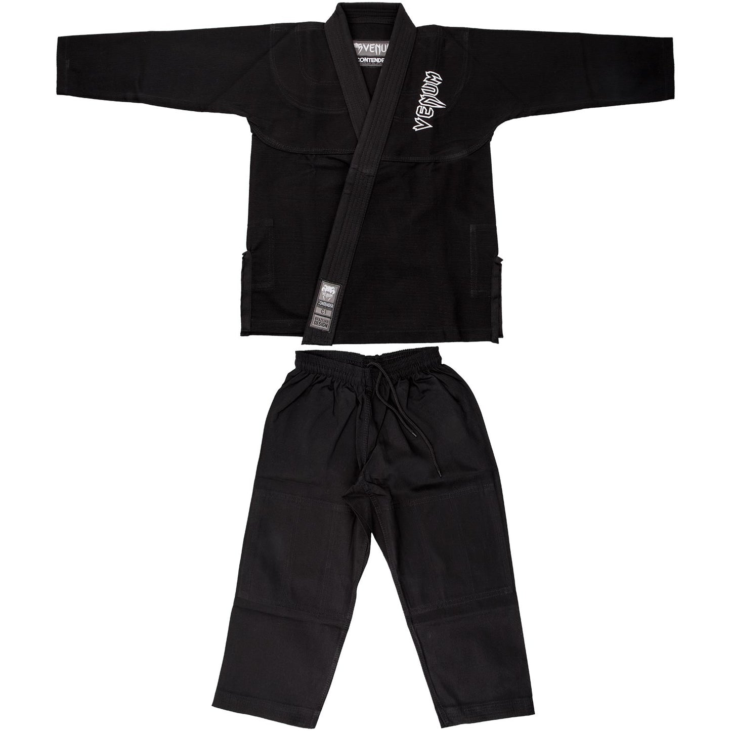 Venum Contender Kids Kimono BJJ (Cinturón blanco incluido)  - Negro