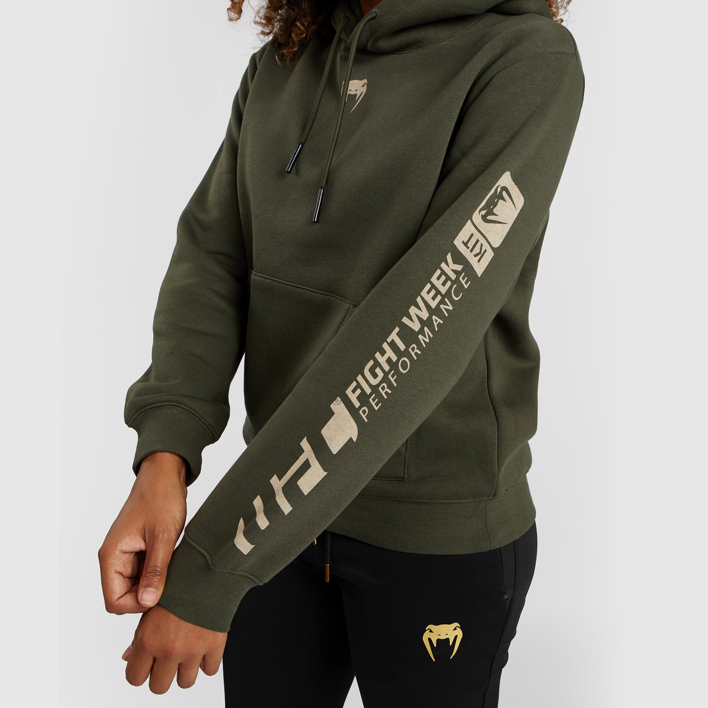 UFC Adrenaline by Venum Fight Week Sudadera con Capucha para Mujer - Caqui