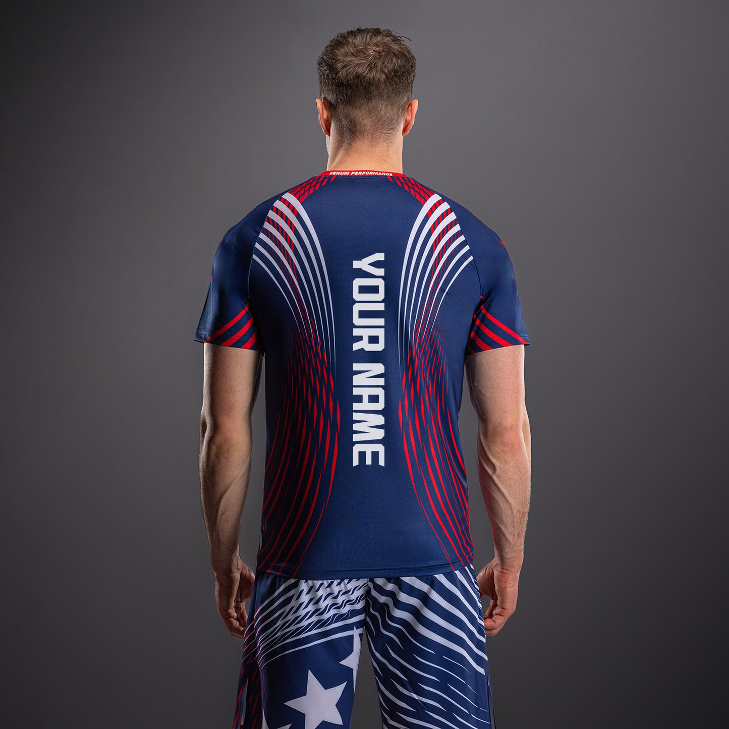 Official UFC Freedom 250 by Venum Authentic Fight Night Walkout Jersey para hombre - Azul