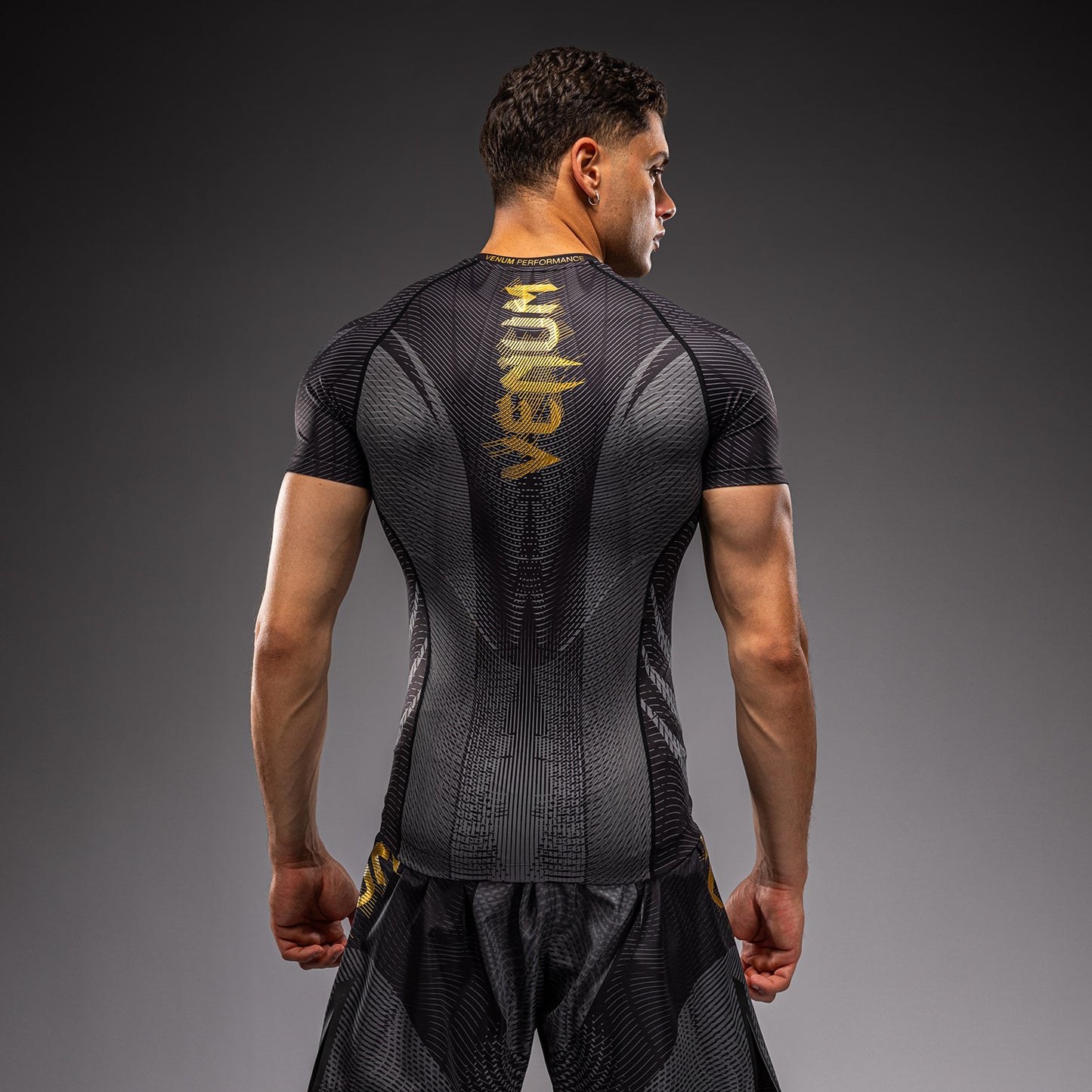 Venum Galactic 3.0 Rashguard Manga Corta - Negro/Oro