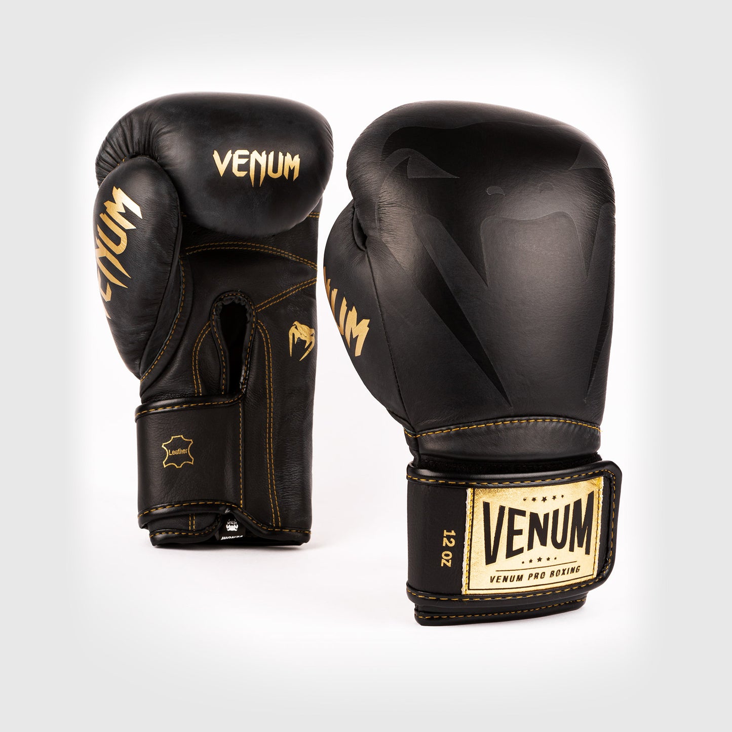 Guantes de Boxeo profesional Venum Giant 2.0  – Velcro - Negro/Negro-Oro