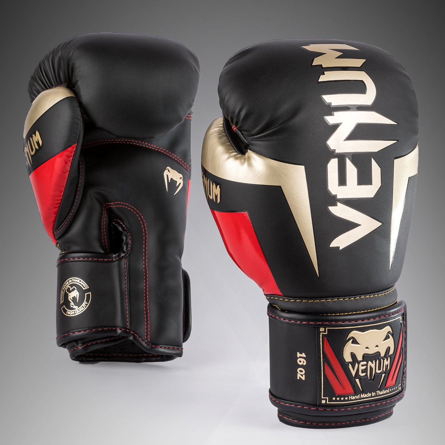 Venum Elite Guantes de boxeo - Negro/Dorado/Rojo