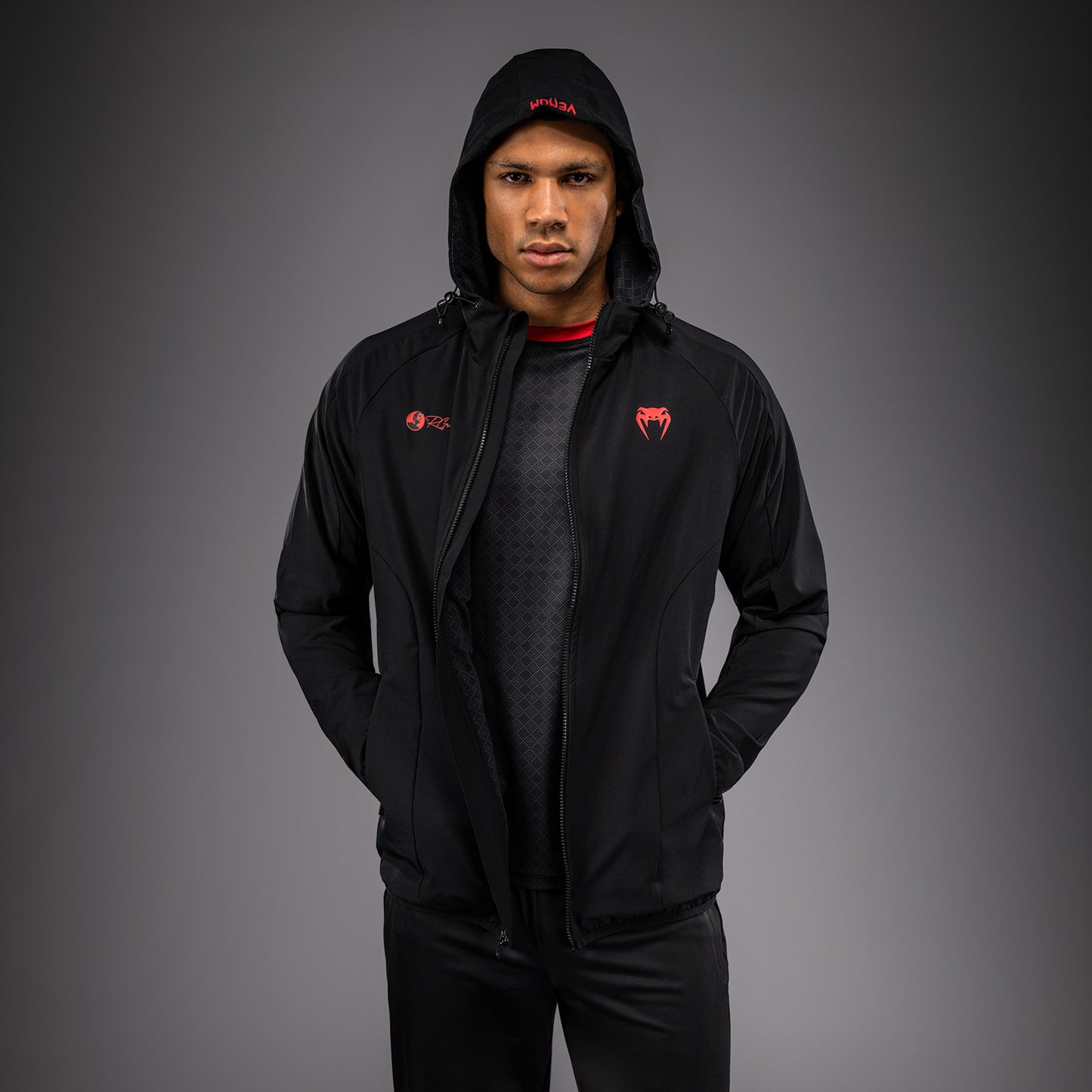 Venum Roger Gracie Signature Chaqueta de Chándal - Negro/Rojo