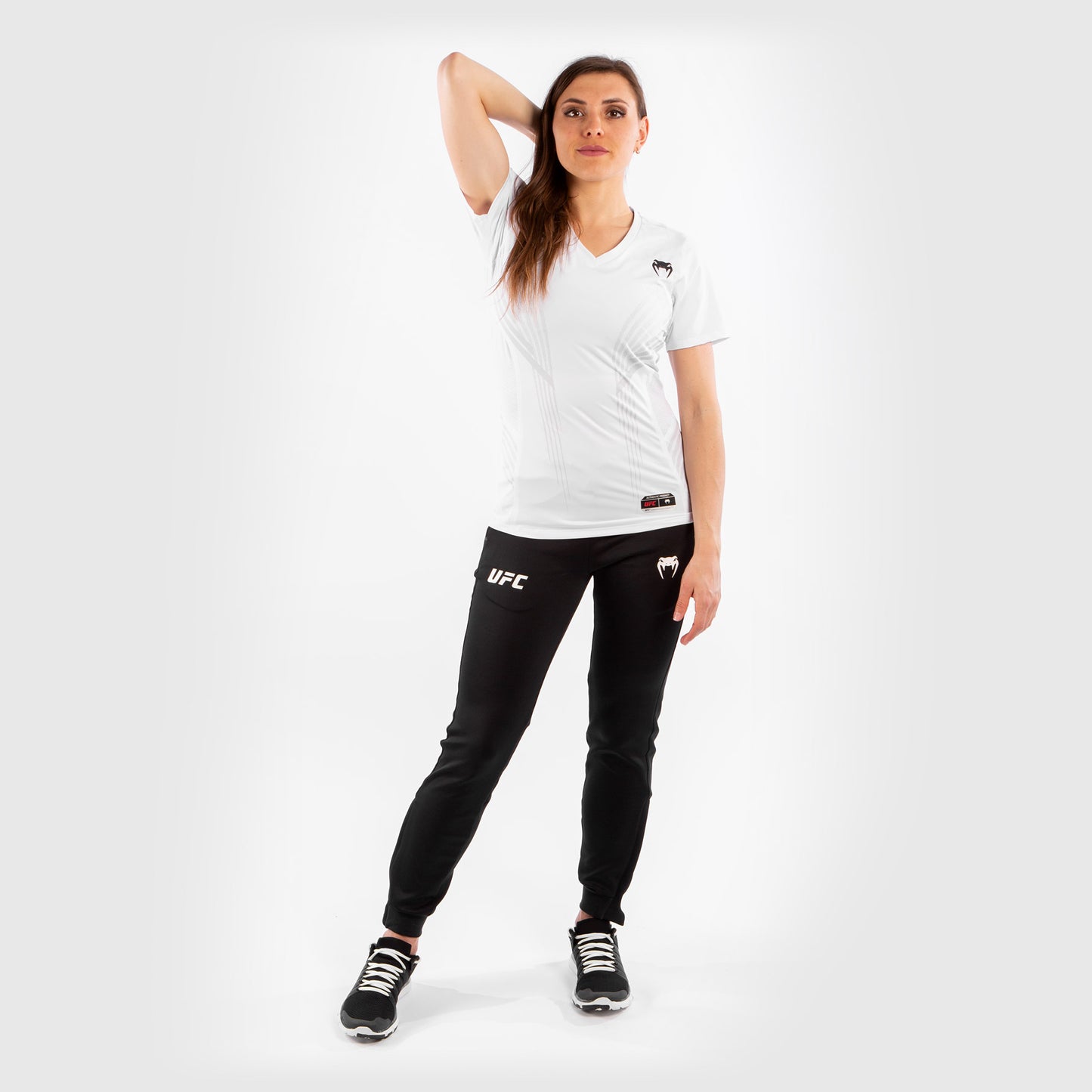 Camiseta Técnica Para Mujer Personalizada UFC Venum Authentic Fight Night - Blanco